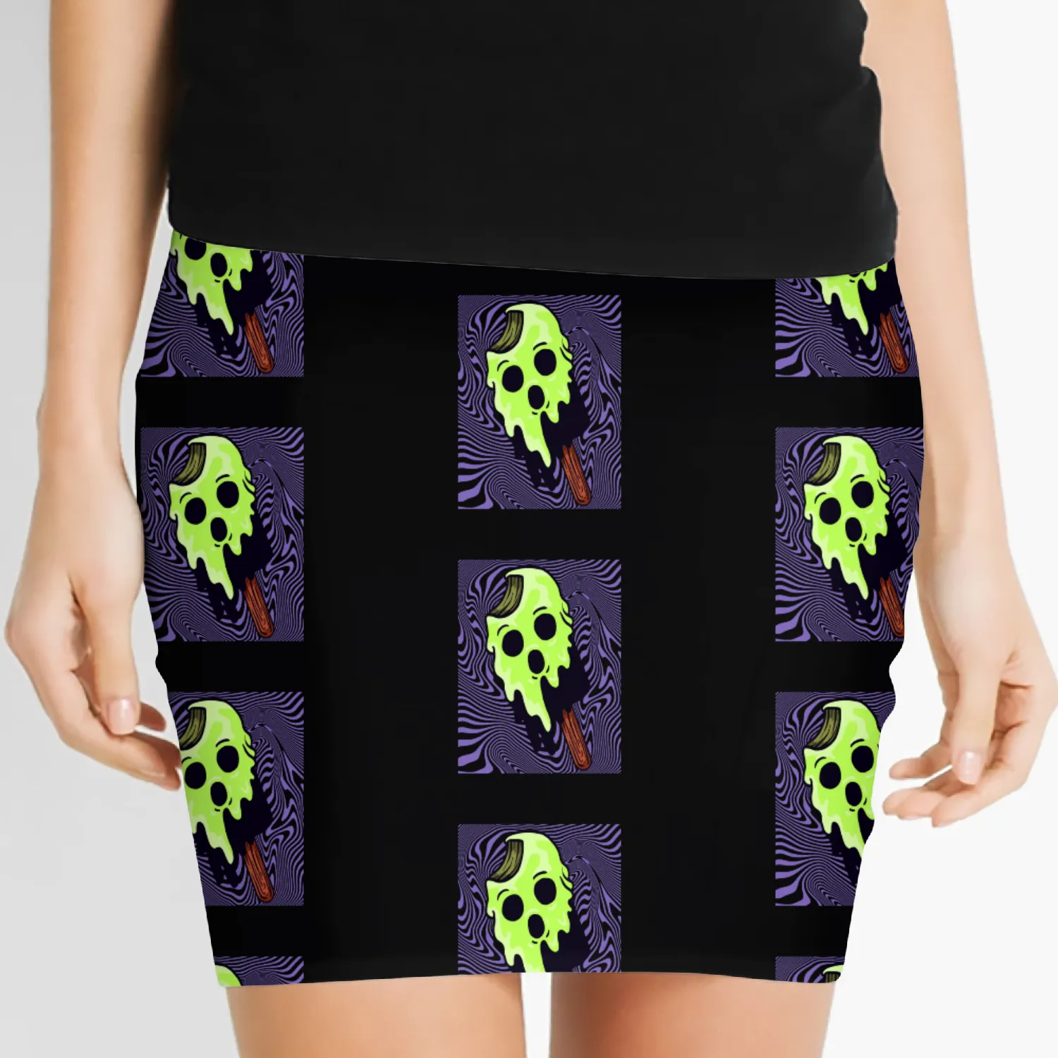 Halloween Gift Witch Ice Cream Killer Horror Women's Mini Skirts