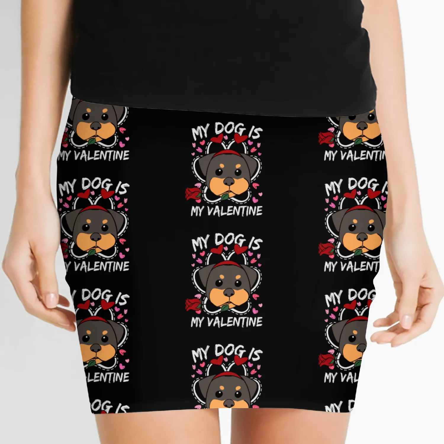My Dog Is My Valentine Women's Mini Skirts
