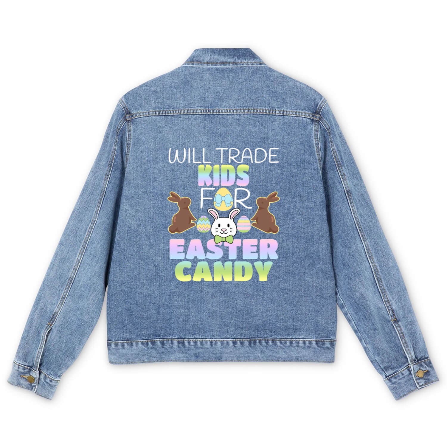 Will Trade For Easter Candy Parents Men's Denim Jackets