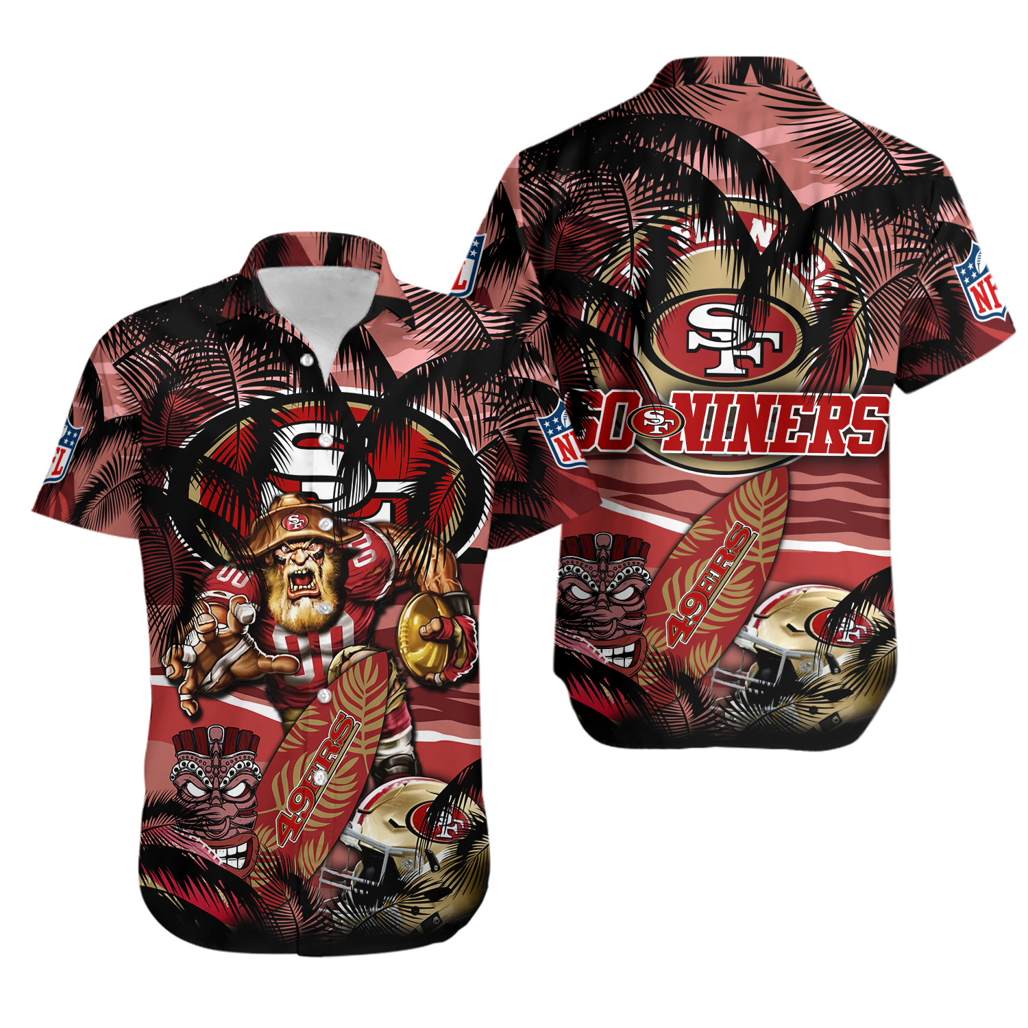 San Francisco Football Team SF 49erss Hawaiian Shirt