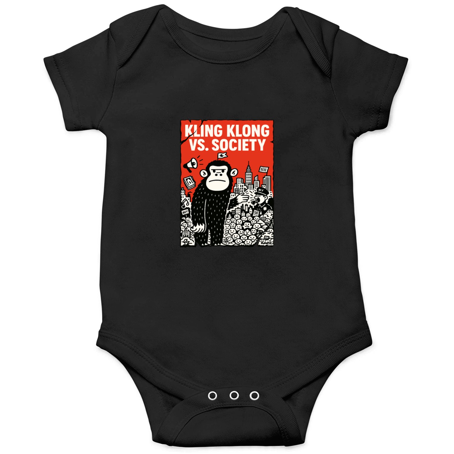 Kling Klong vs. Society – Protest Ape Onesies
