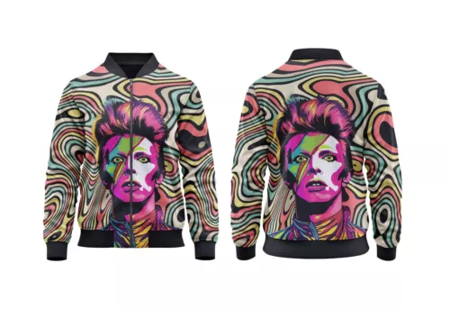 Ziggy Stardust 3D Print Bomber Jacket