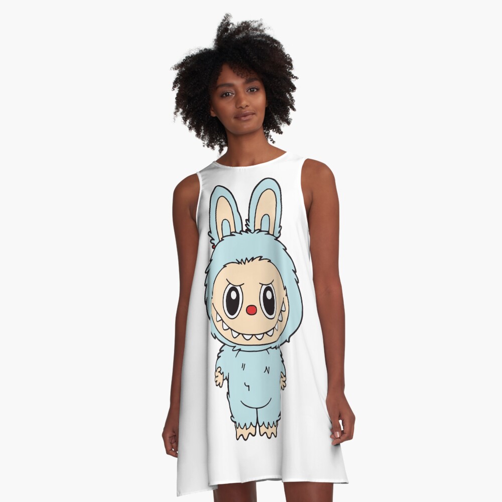 For real Labubu fans – lovingly drawn fanart in collector style A-Line Dress, Gift for Her