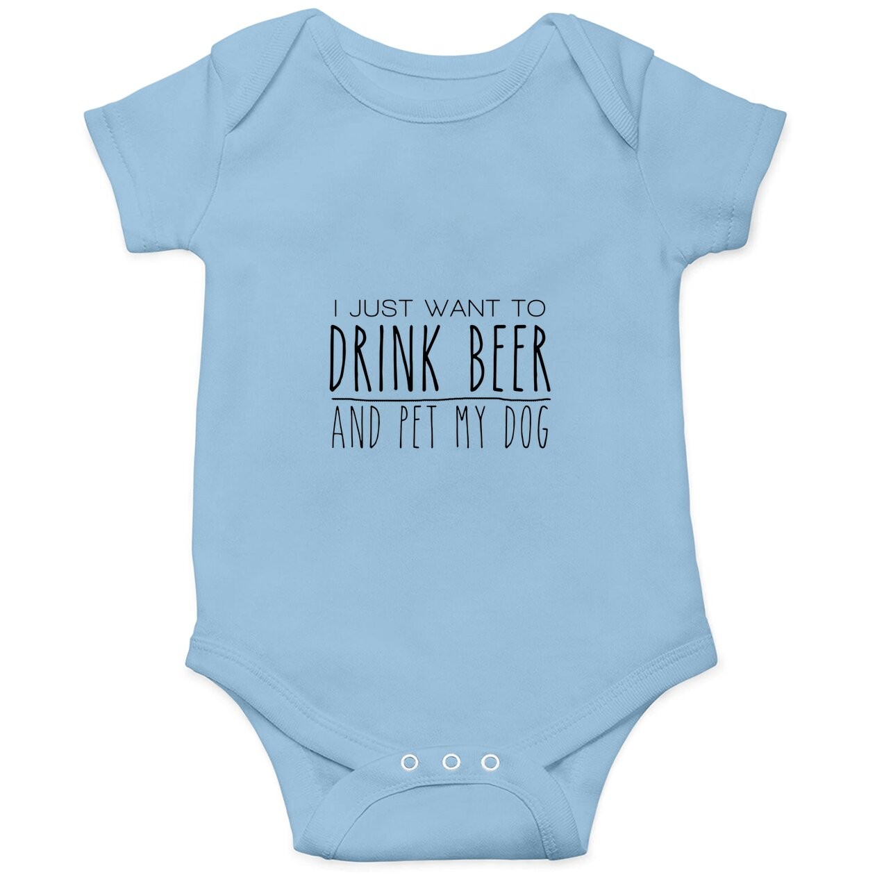 Drink Beer Pet My Dog Baby Bodysuit