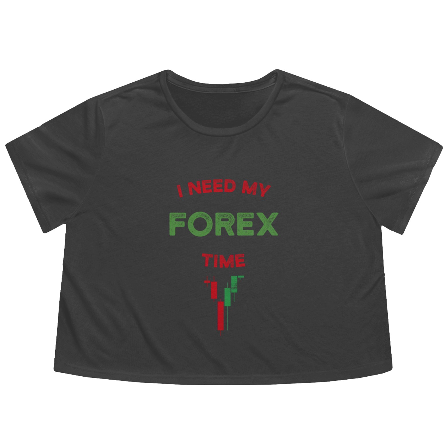 I Need My Forex Time Flowy Cropped Tees