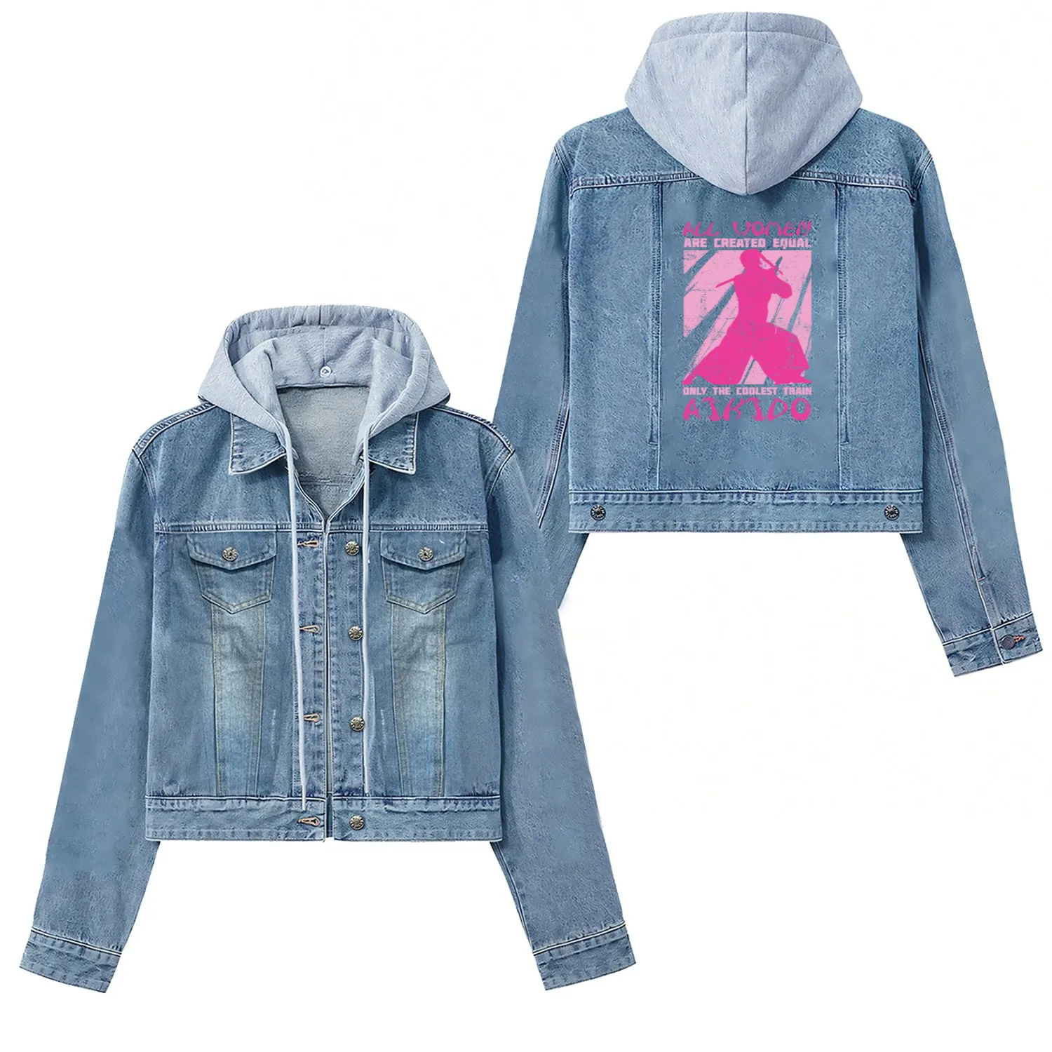 Aikido Women Japan Taekwondo Karate Martial Arts Women's Denim Jackets