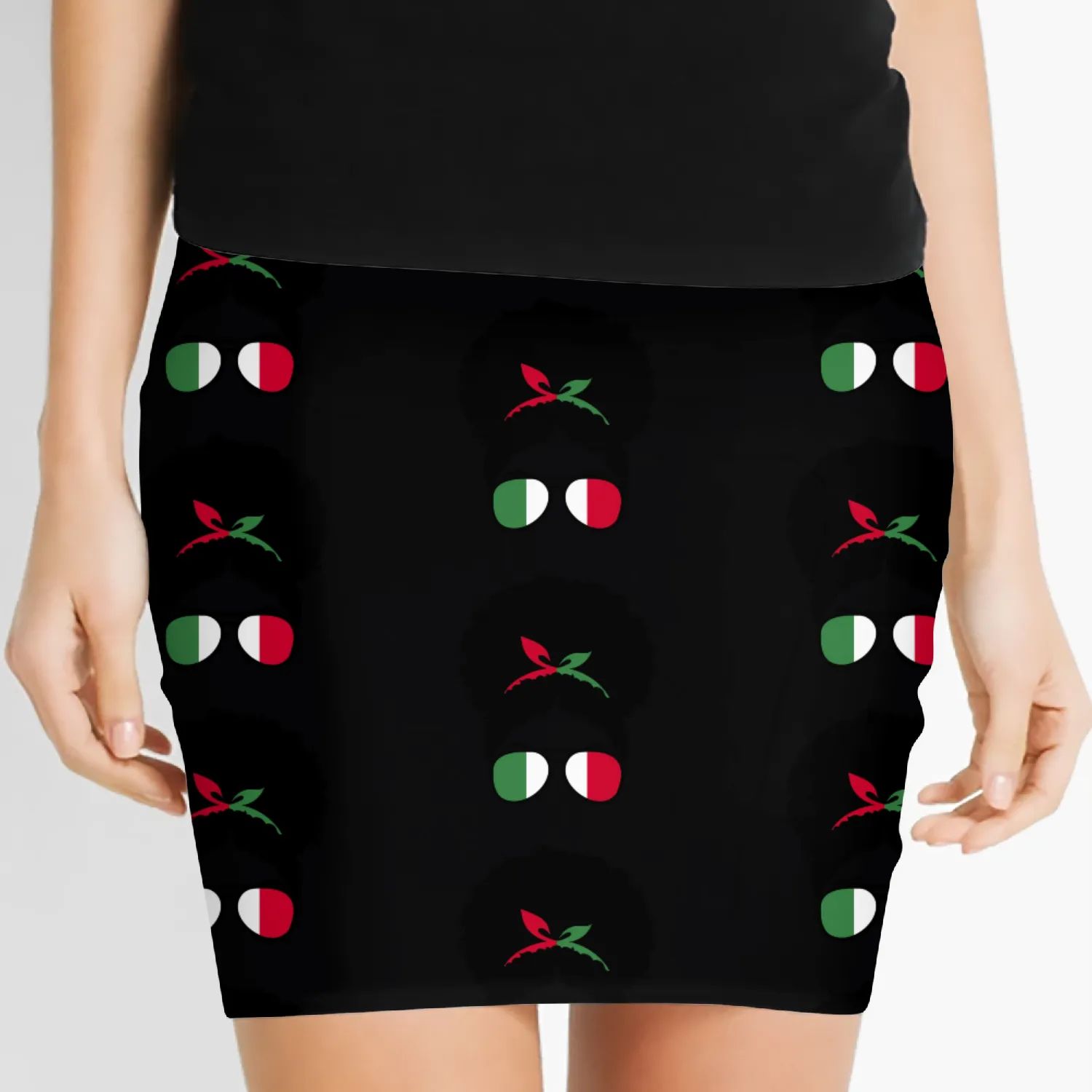 Proud Italian Roots Mothers Day Italy Afro Women's Mini Skirts