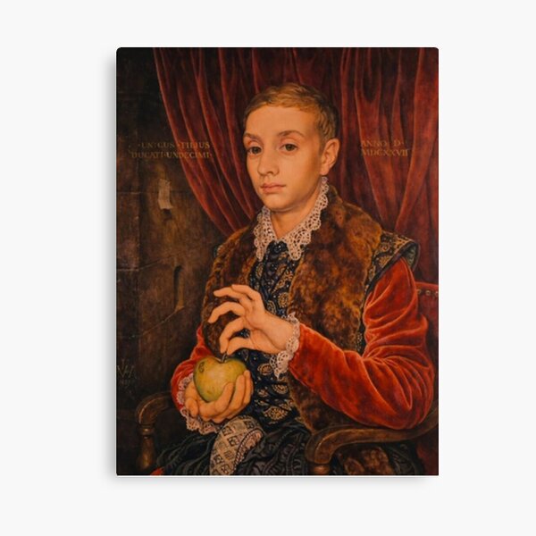 Boy With Apple Painting classic Canvas