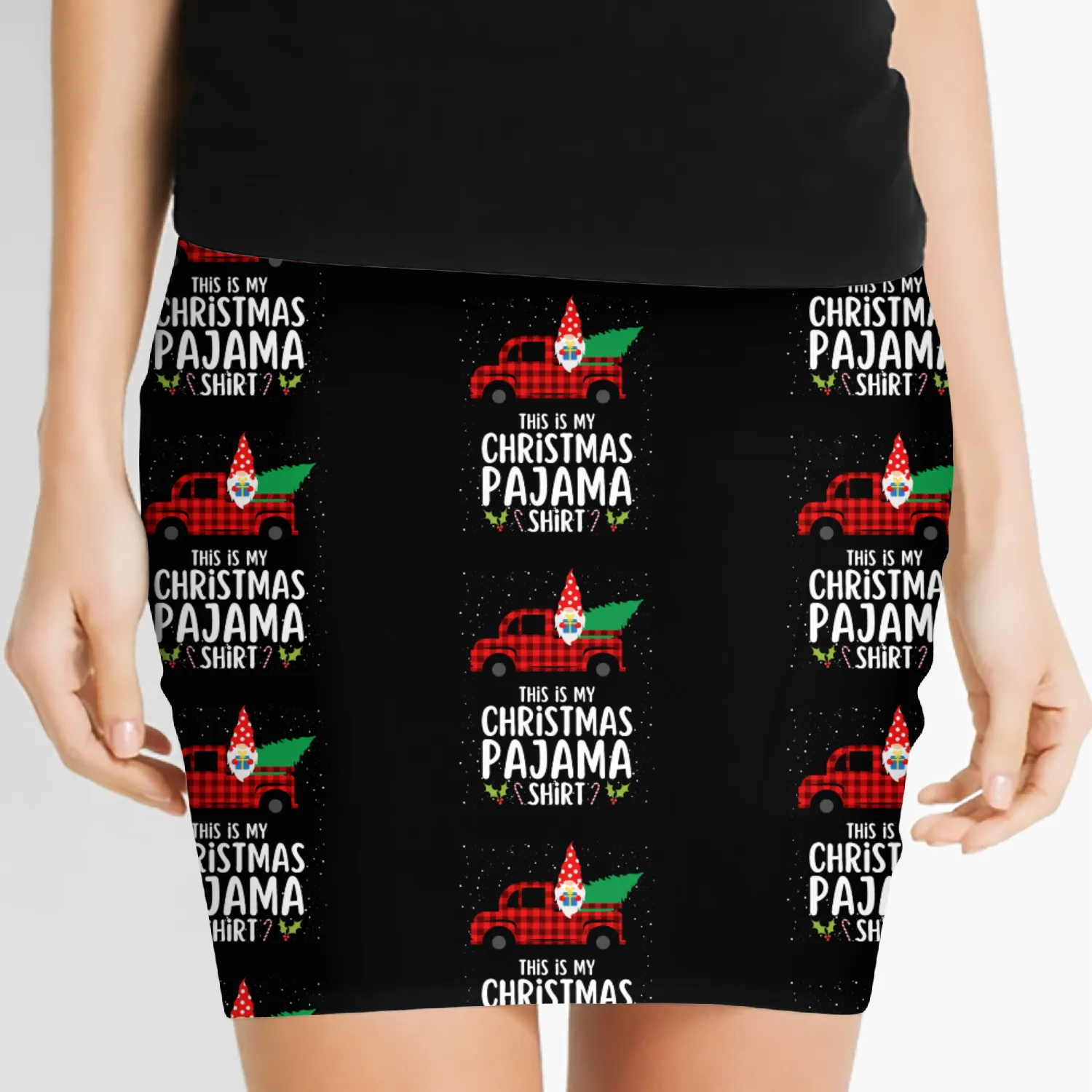 Christmas Pajamas Pajamas Sleep Women's Mini Skirts