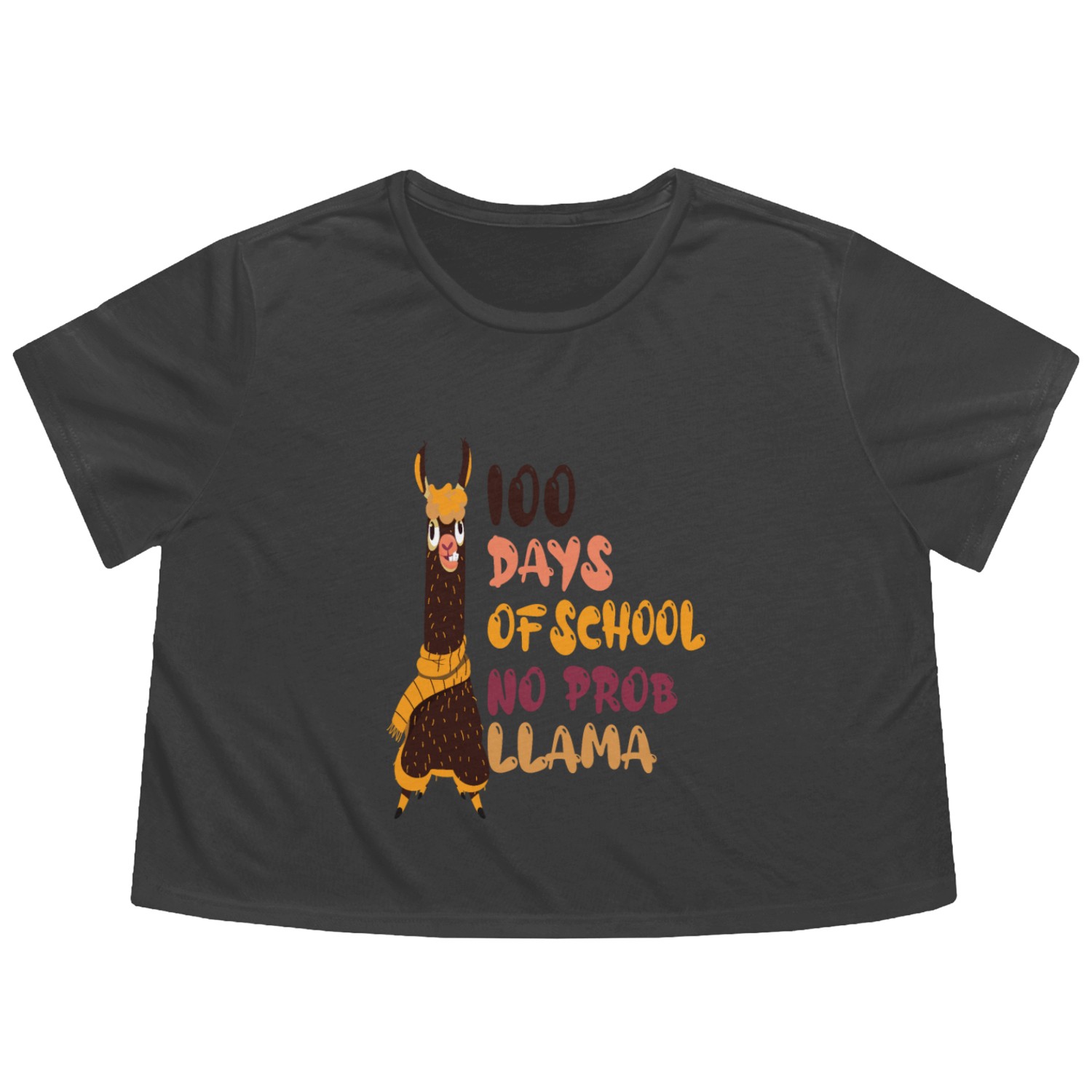 Level 100 completed 100 days of school unlocked Flowy Cropped Tees
