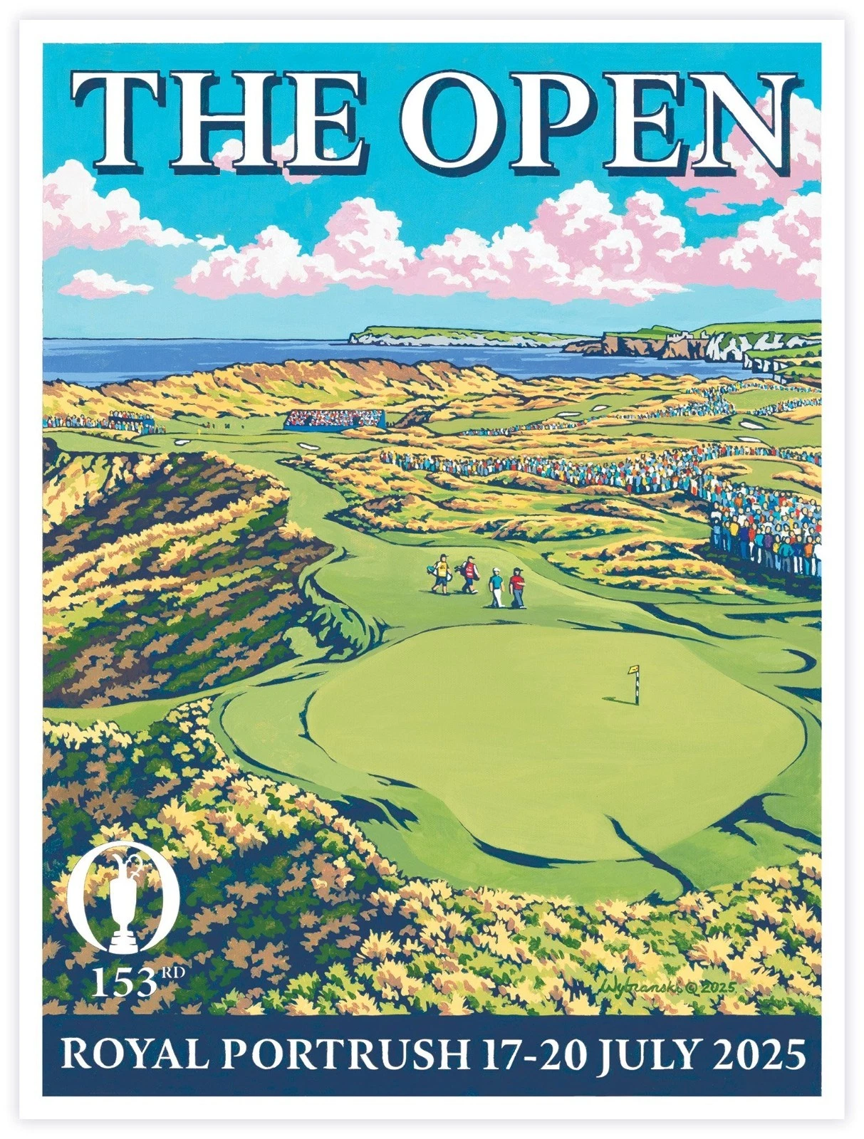 2025 Open Championship Royal Portrush Golf Poster Major Tournament Wall Decor