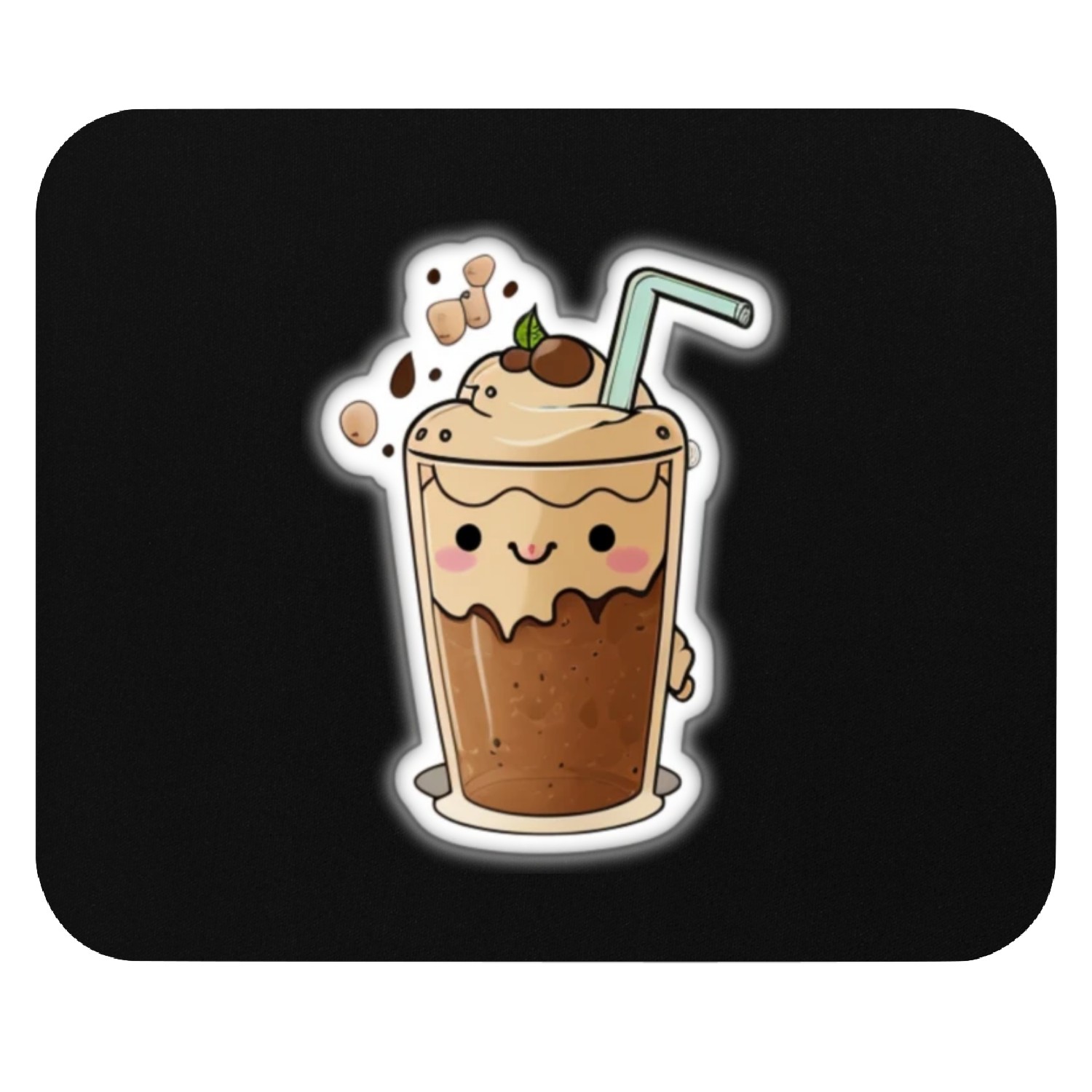 Smily Iced Coffee Mouse Pads