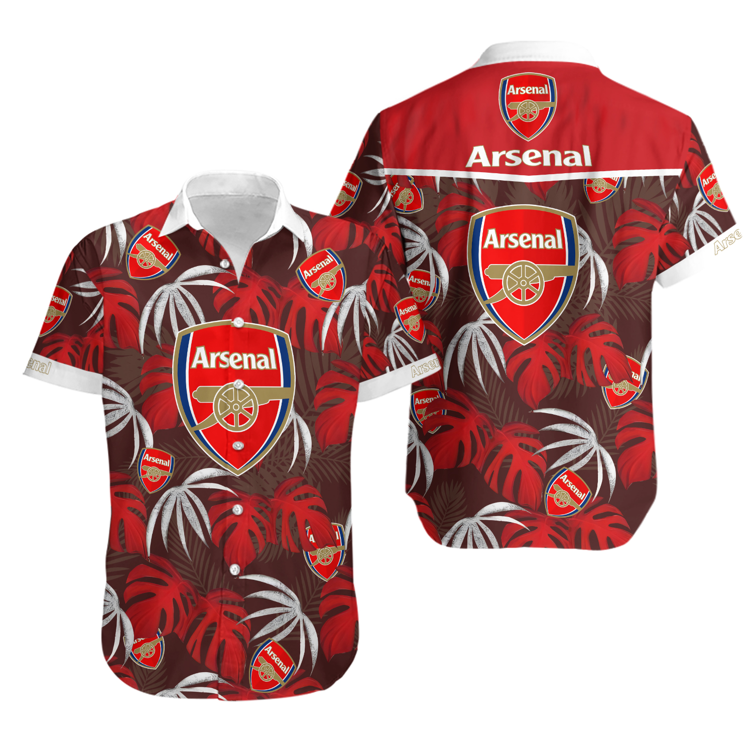 Personalized Arsenals Team Hawaiian Shirt , Button Down Full Size
