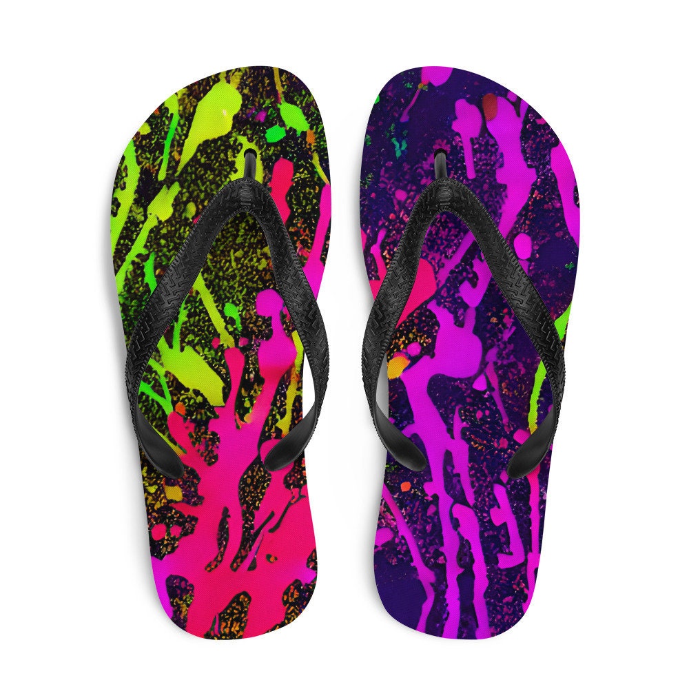 Neon Flip-Flops unisex Flip-Flops Fun a Comfy Beach Pool Lake Flips Flops gift flip flops thong sandals classic