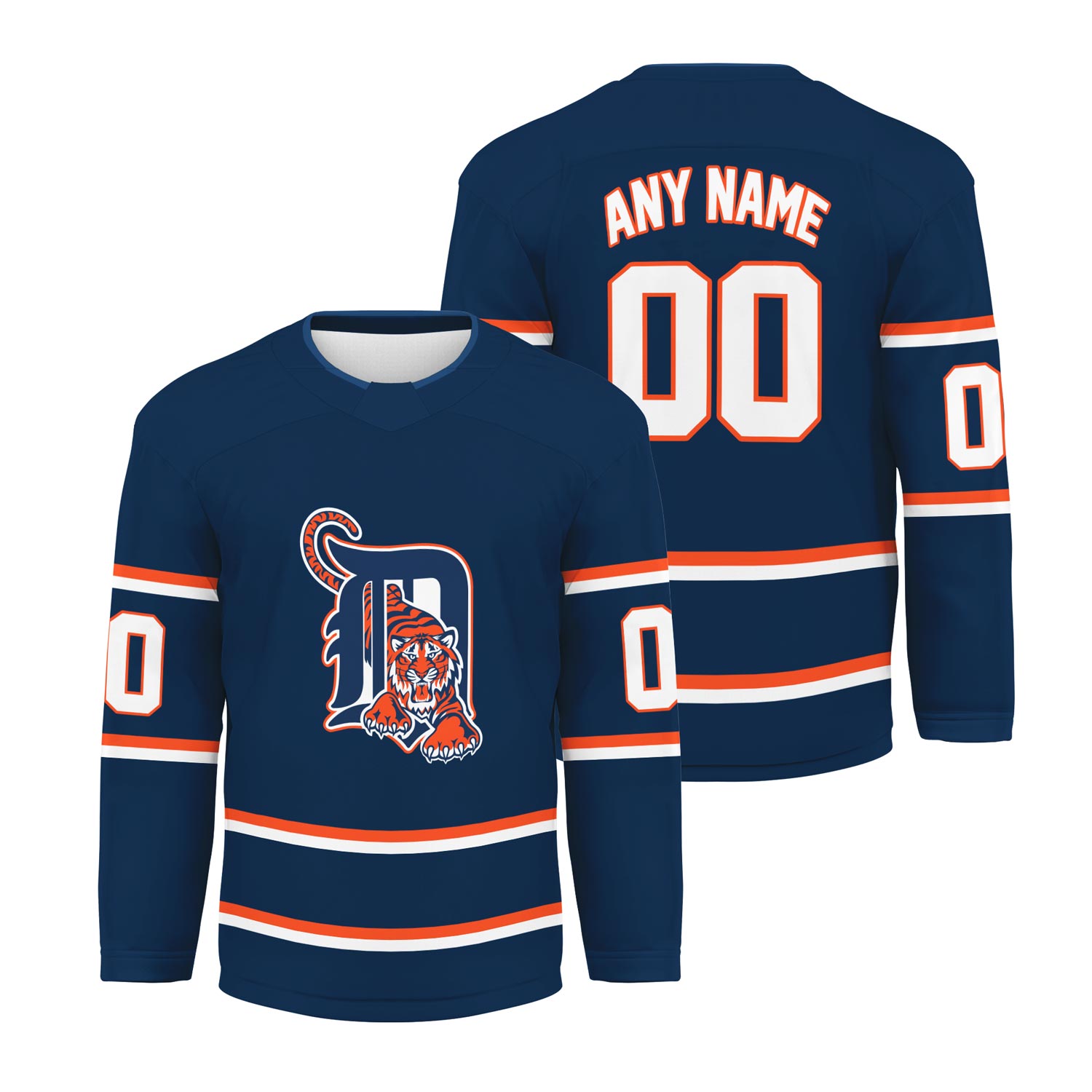 Personalized Detroit Tigers Alternate Hockey Shirt Men's Fan Gear Christmas Gift