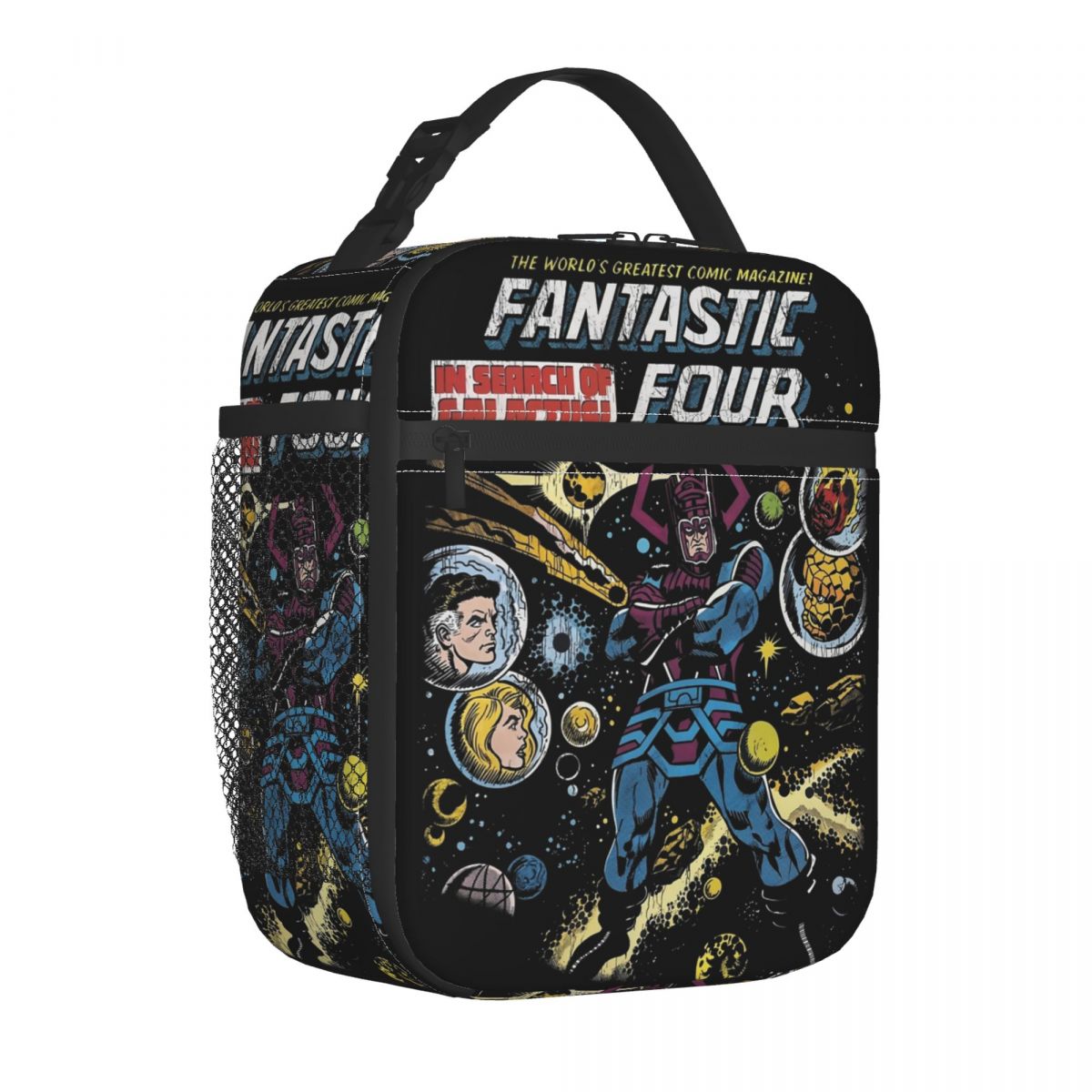 Fantastic Four Insulated Kids Lunch Bag Thermal Lunch Container Leakproof Tote Bag for Men Women Beach Picnic