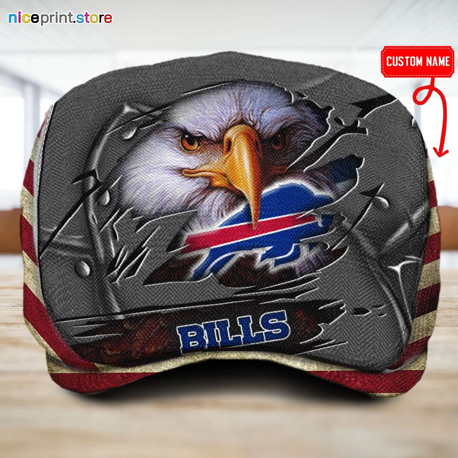 Buffalo Team Bills Jeff Cap football Beret Hat Flat Cap football Golf Cap Bills Driver hat