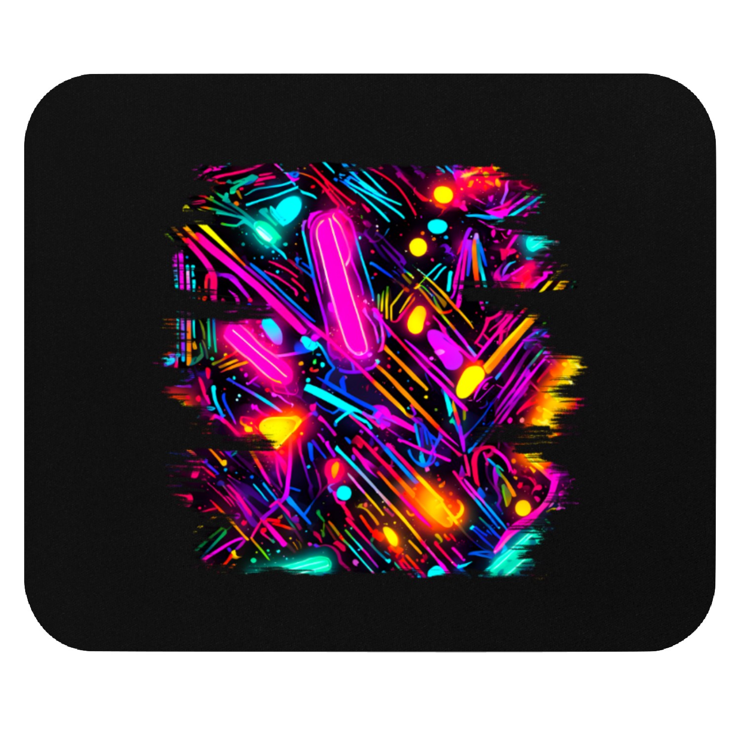 Neon Style UV Glow Party Rave Mouse Pads