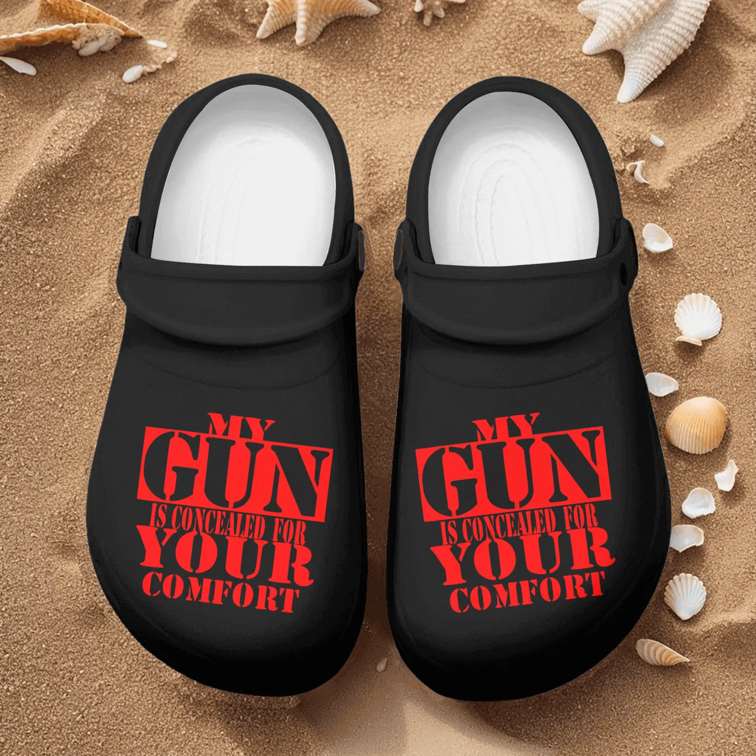 My Gun Is Concealed For Your Comfort © Nurse Clogs