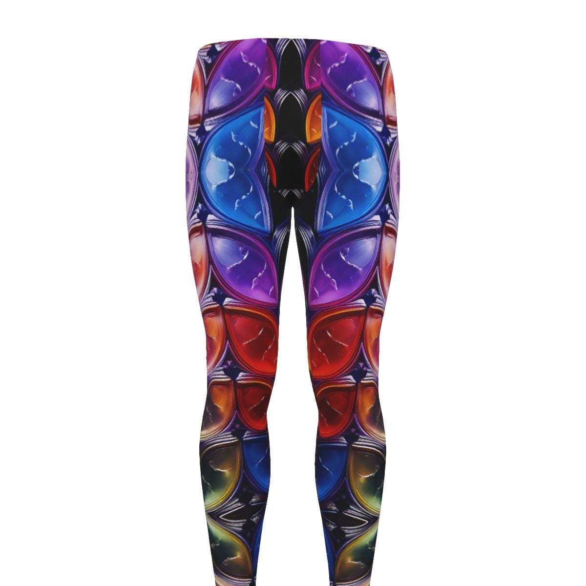 Jelly Bean Mens Leggings Cyborg Exoskeleton Running Pants Rave Workout Psychedelic Cycling Athletic Fitness Trippy Exercise Wrestling Gift