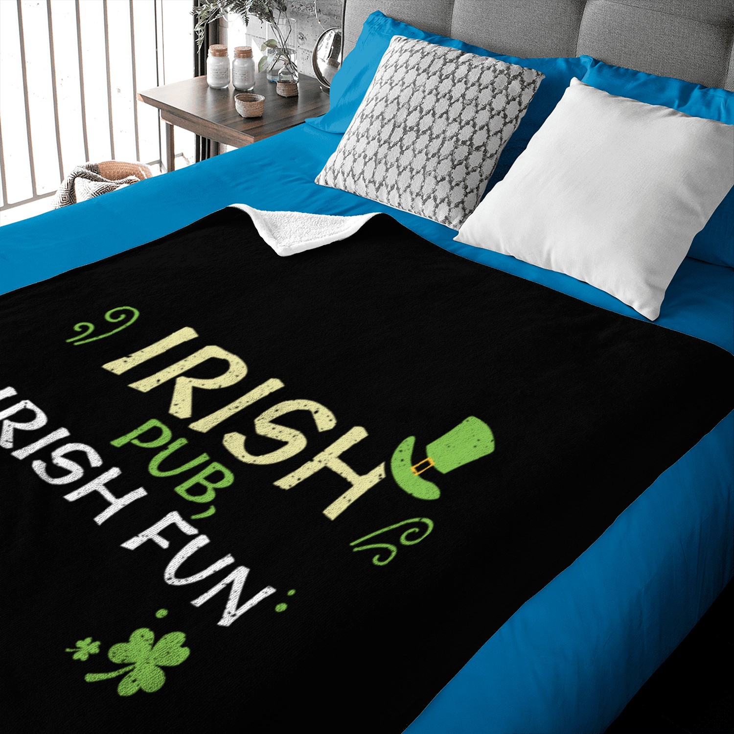 Irish pub, Irish fun Baby Blankets