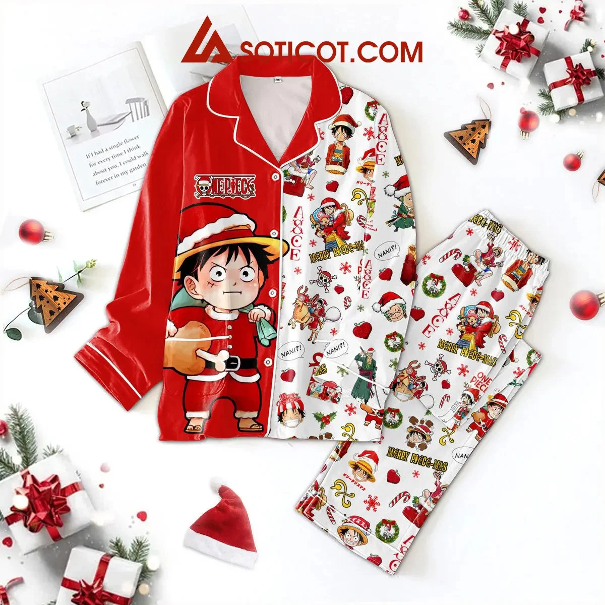 Anime Japan Merry Piecemas Christmas Pajamas Set