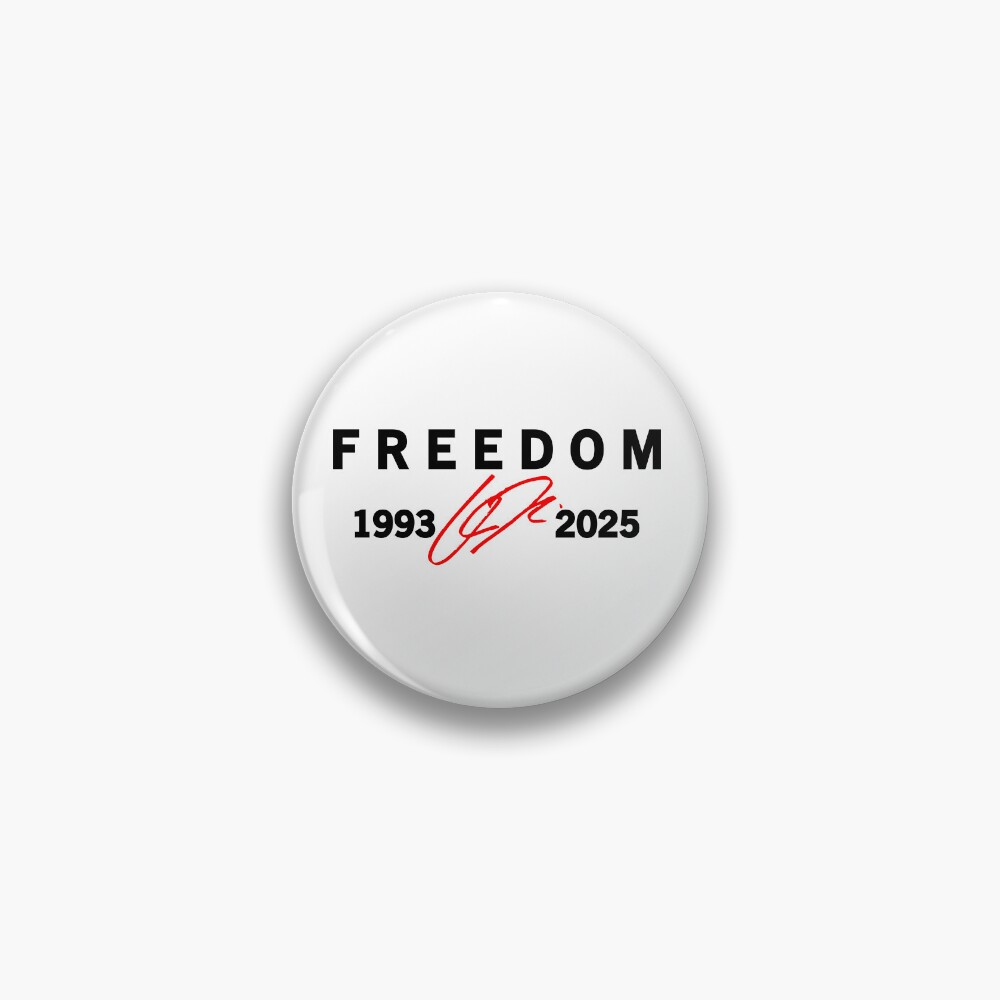 Freedom Red Signature 1993-2025 Charlie Kirk Tribute Pin