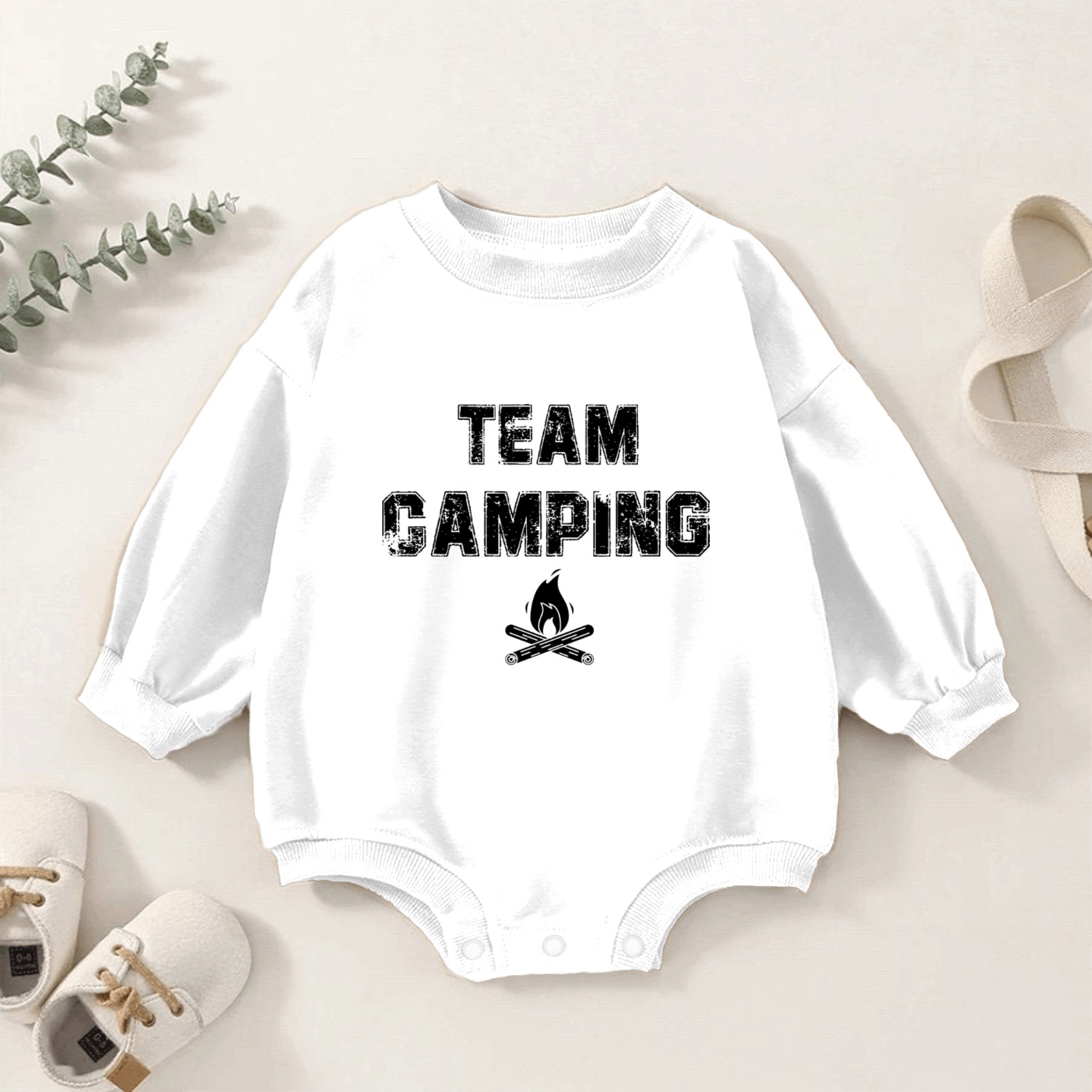 Team camping Baby Romper Sweatshirts