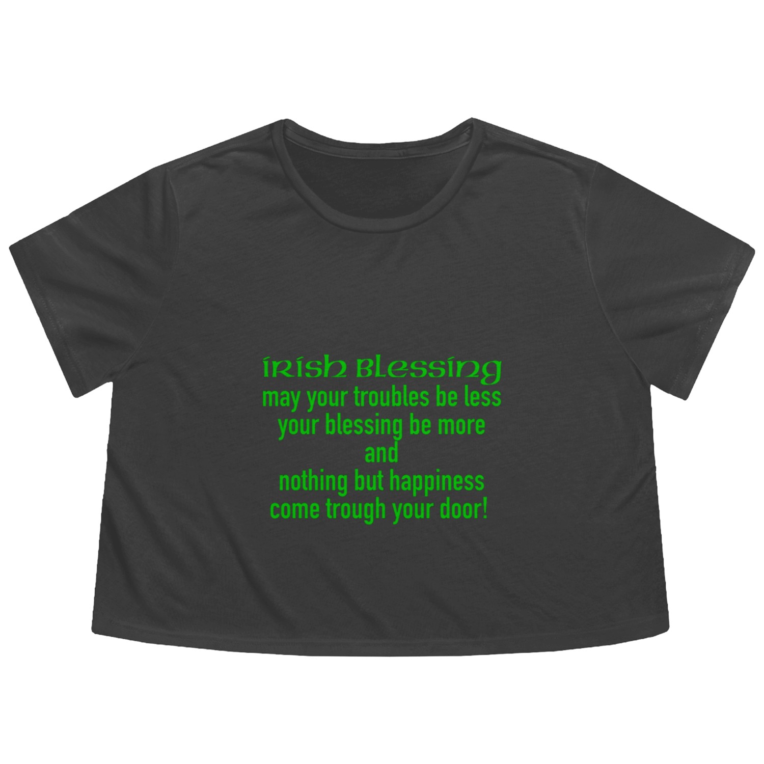 Irish Blessing Flowy Cropped Tees
