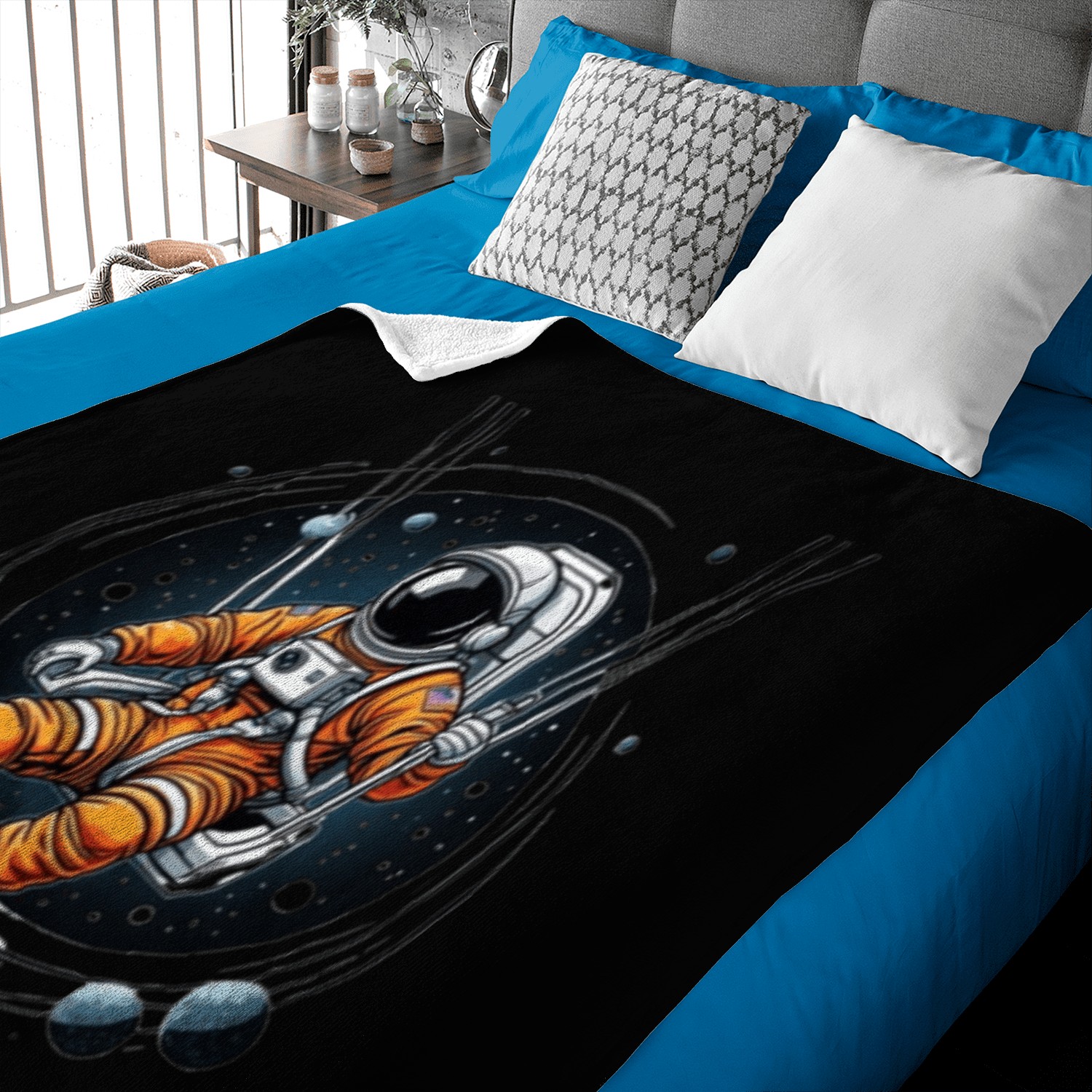 Astronaut Swinging In The Space. Astronaut, Swing Baby Blankets