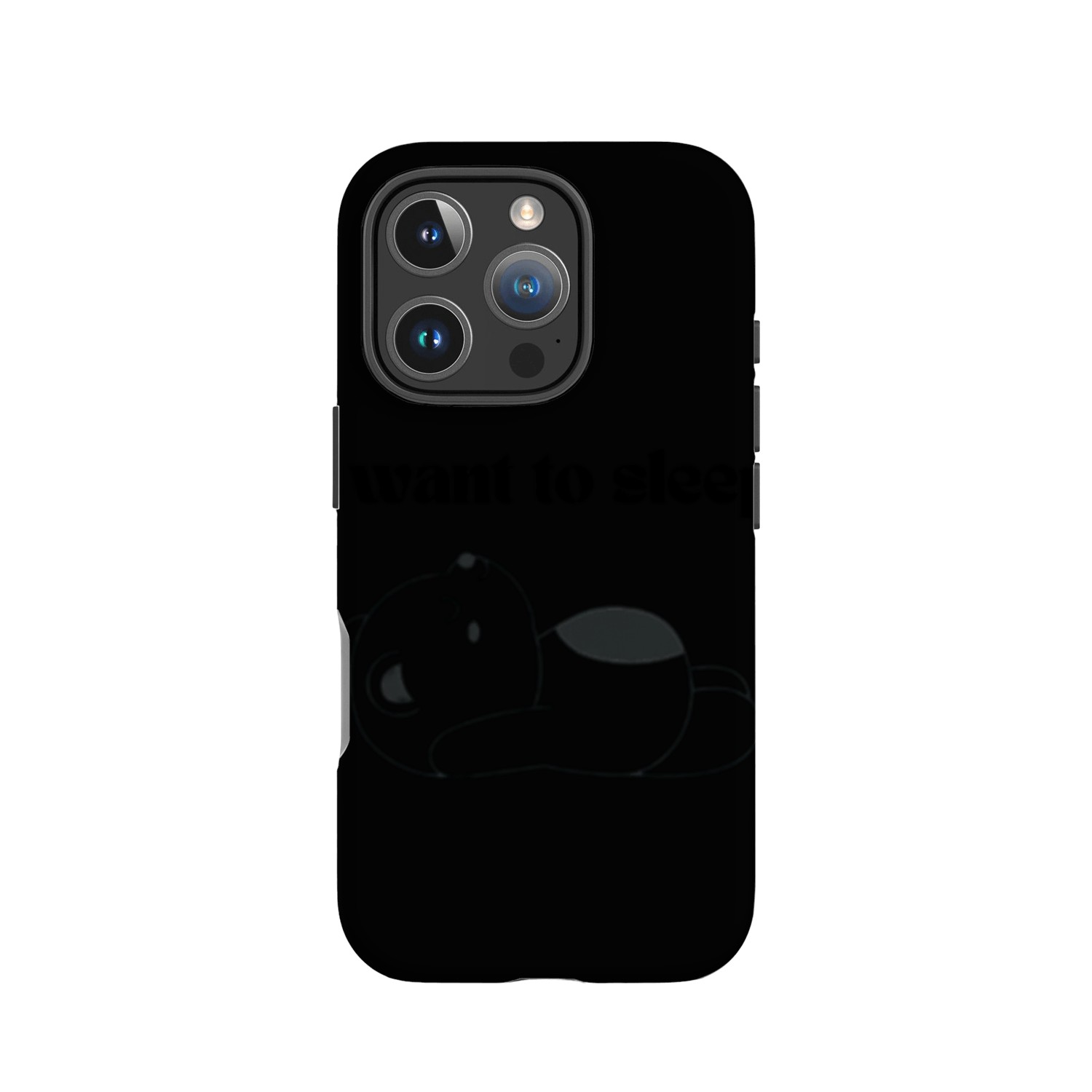 Little panda bear wants to sleep IPhone Cases