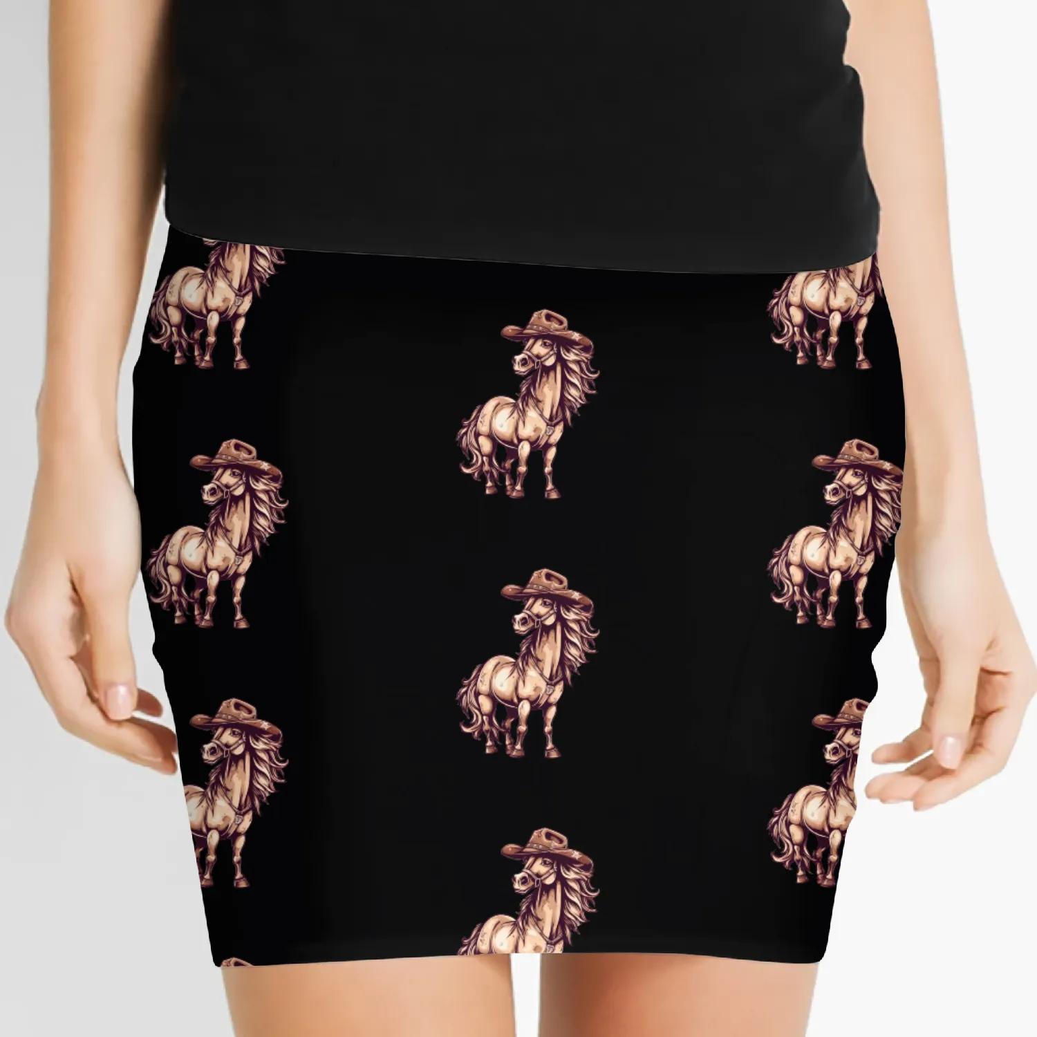 Yieha! Cowboy Horse Women's Mini Skirts