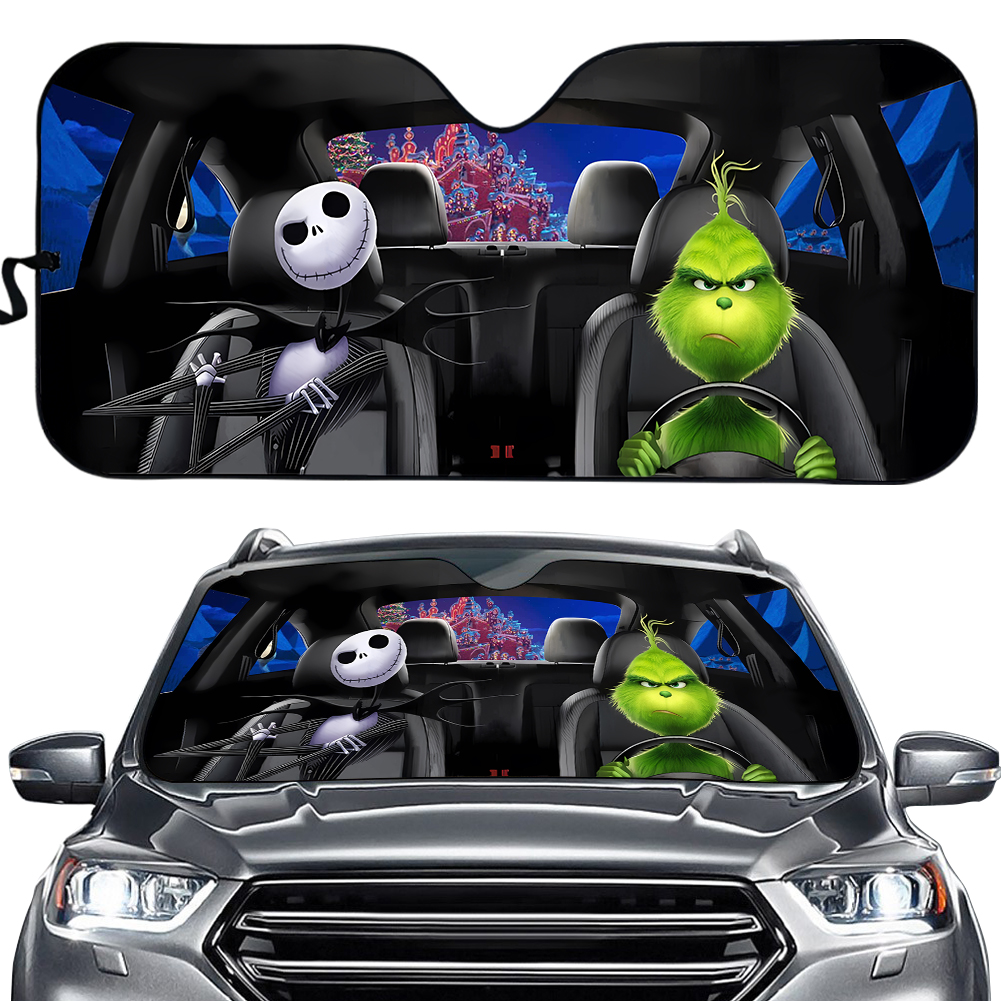 Jack And Funny Grin Driving Car Auto Sun Shades