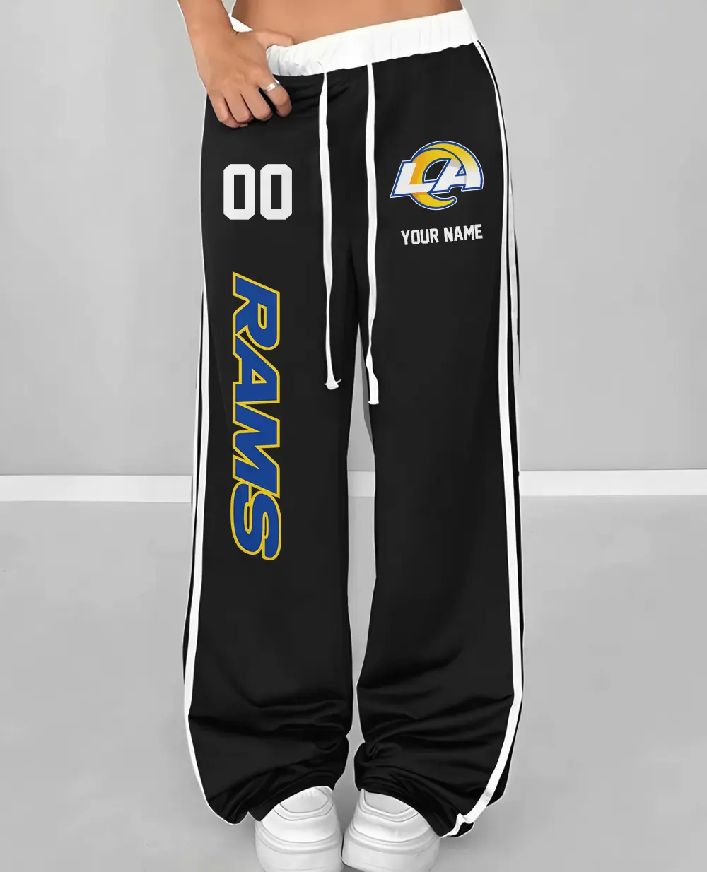 Los Angeles Rams Personalized Wide Leg Lounge Pants