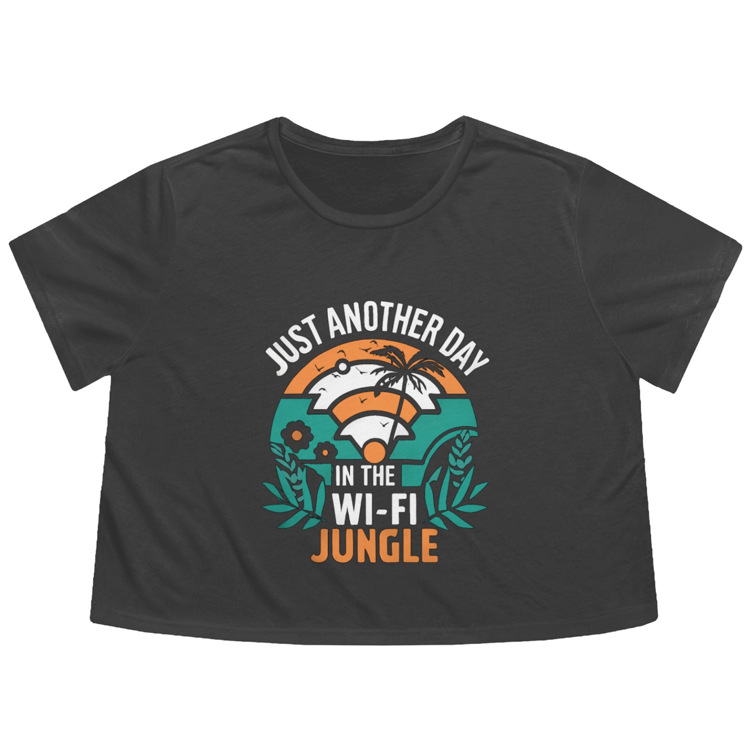 Navigating the WIFI Jungle Flowy Cropped Tees