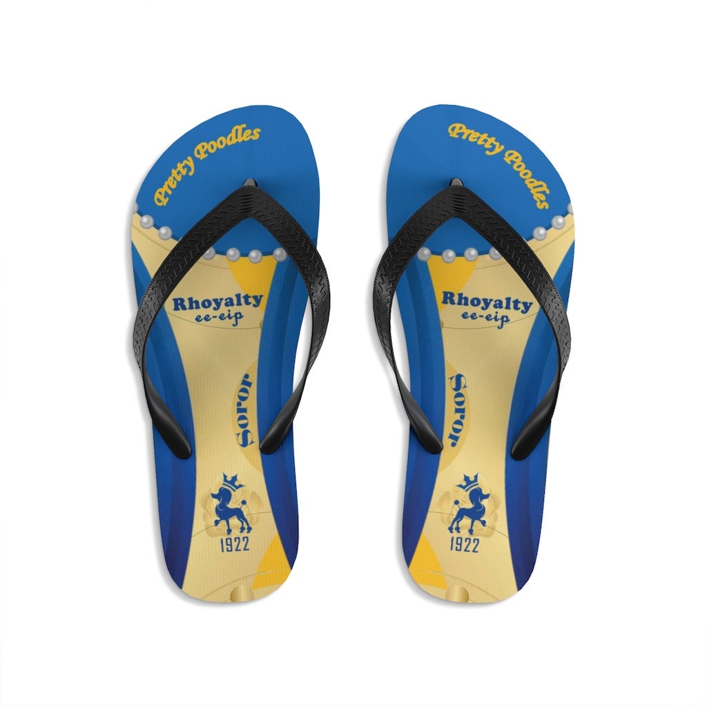 Pretty Poodles Crown Flip Flops - Sigma/Gamma/Rho Flip Flops - SGRho HBCU Flip Flops - Sorority Gifts