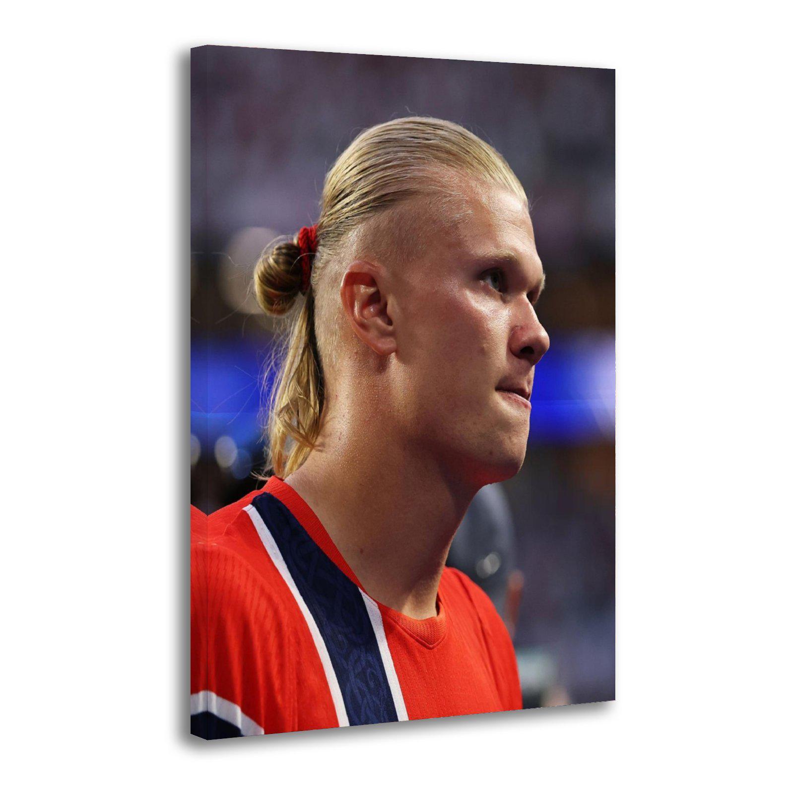 Erling Haaland Side Profile Norway Jersey Painting On Canvas Wall Art Poster Picture Print Living Room Walls Decor Home Posters