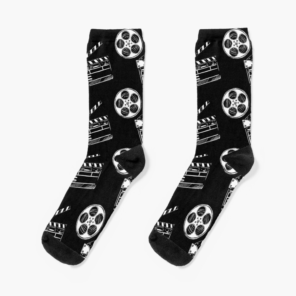 Movies, Film and Clapperboard Socks