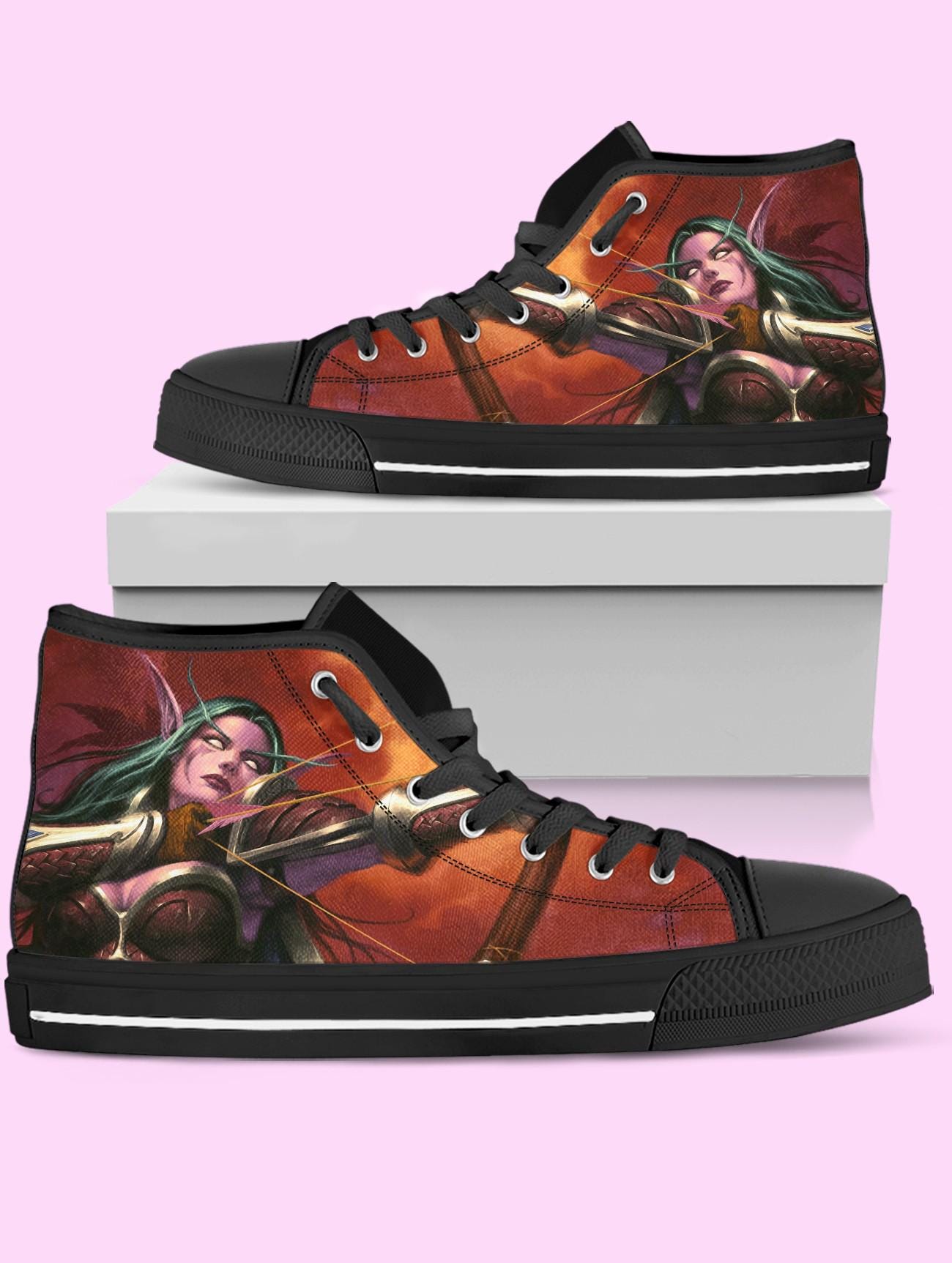 Tyrande Whisperwind High-Top Shoes, World of Warcraft Sneakers