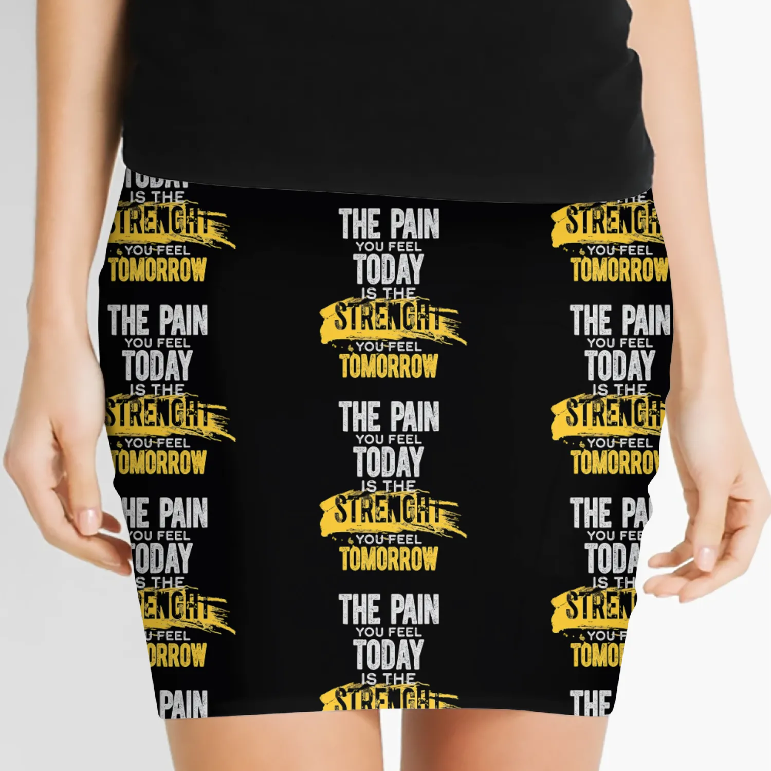 Motivational Gym Women's Mini Skirts – The Pain You Feel Today