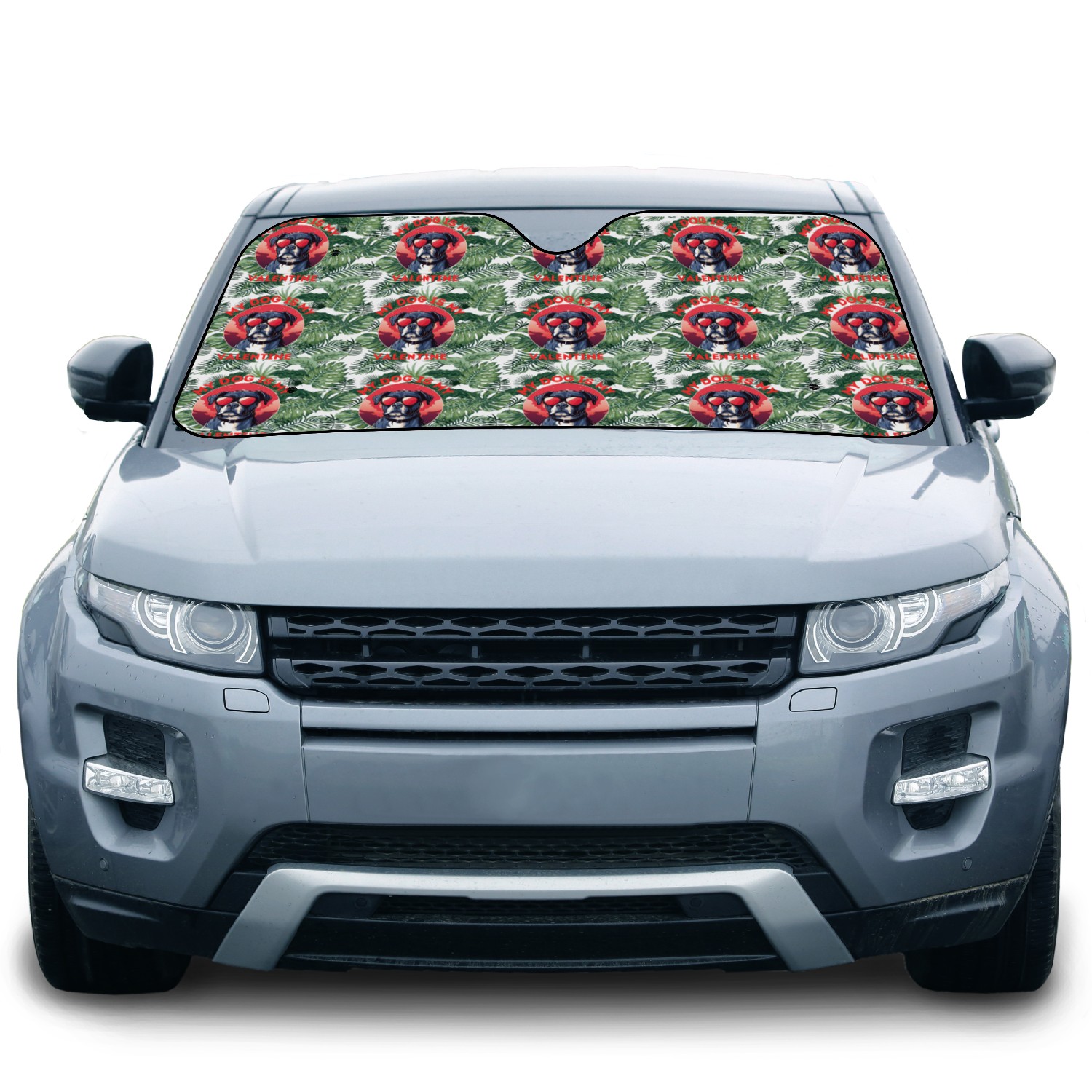My Dog is my Valentine's Day 2024 Bulldog Car Sun Shades