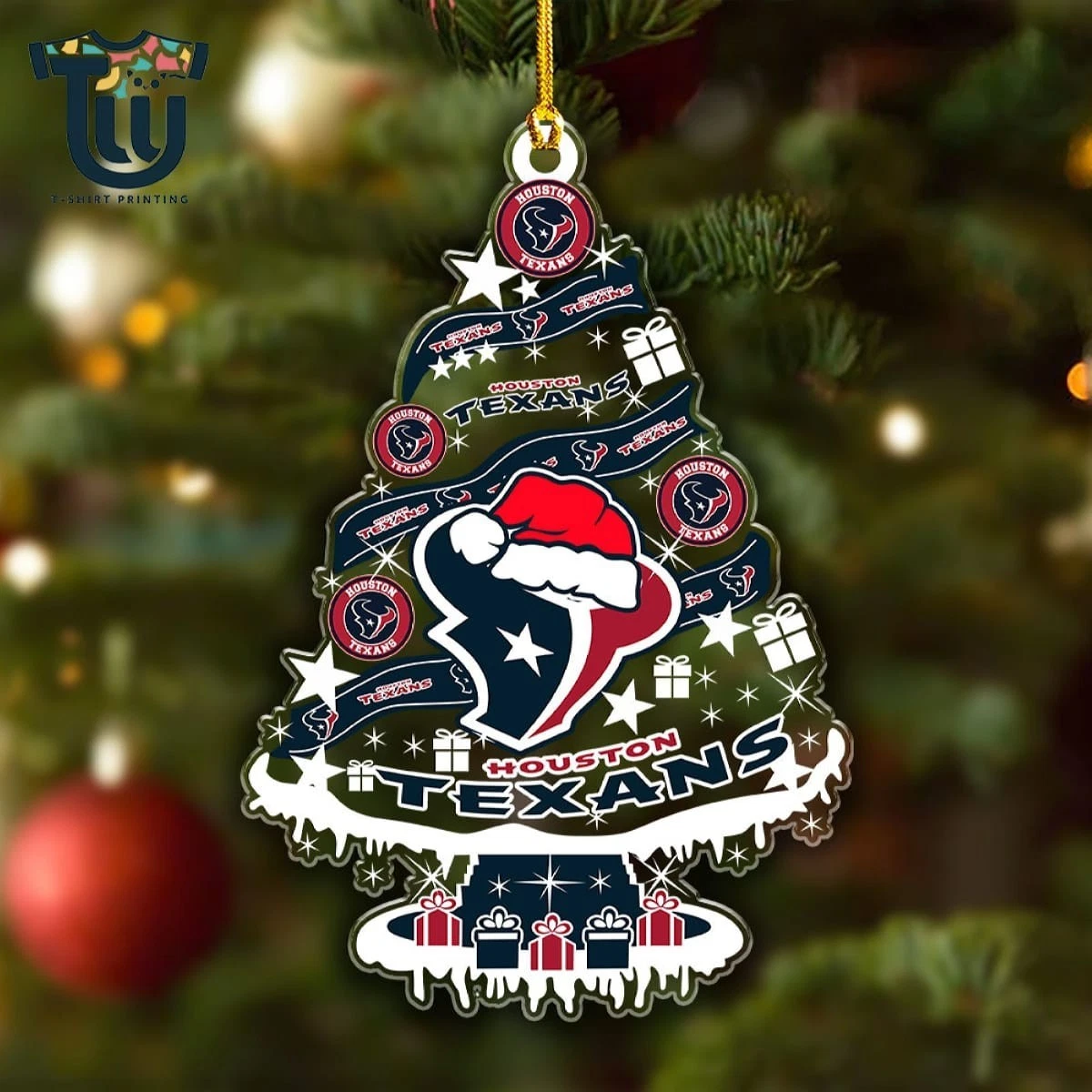 Houston Team Texans Christmas Ornament, Gifts For Fans