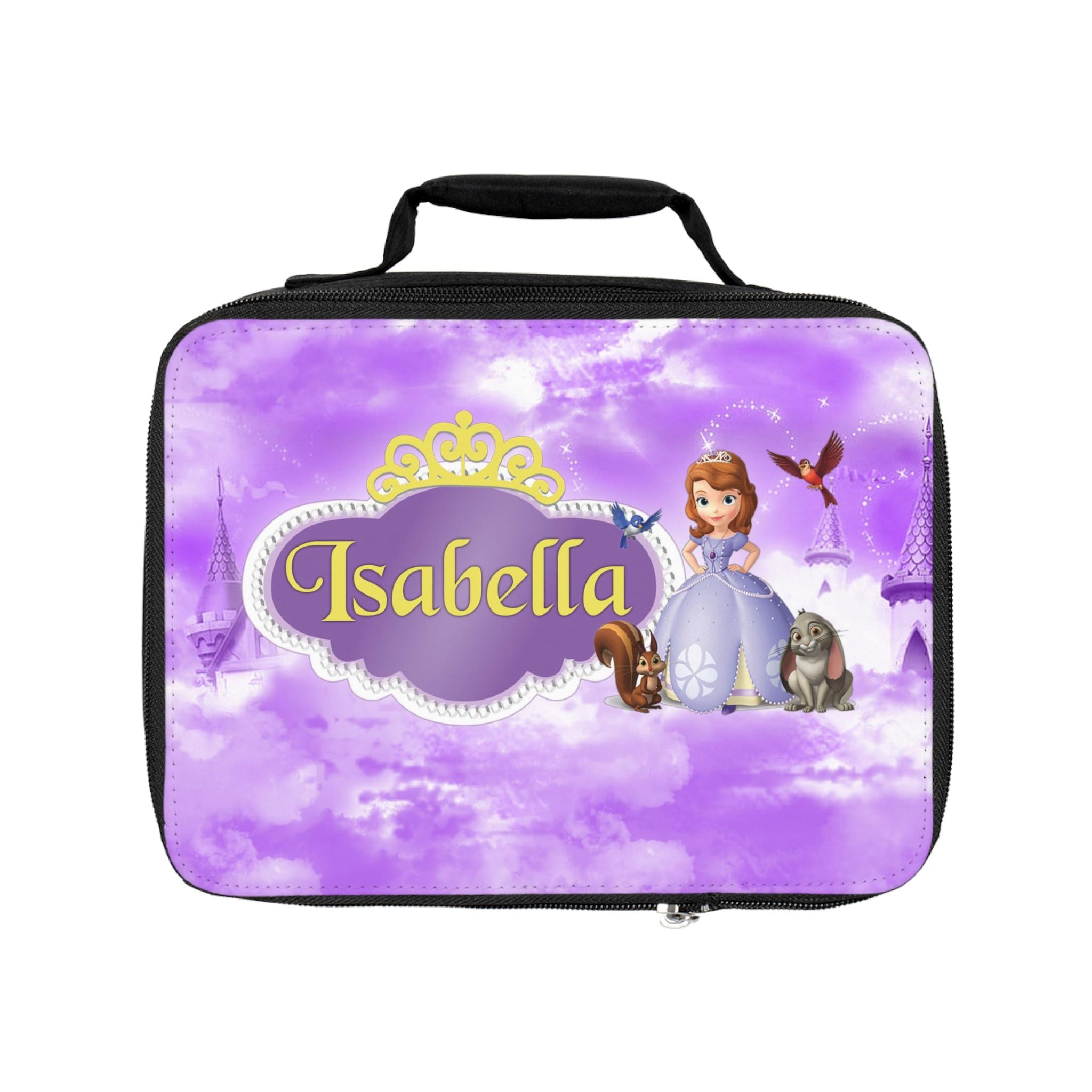 Sofia The First Personalized Lunch Bag with Custom Name Princess Theme School Tote for Kids Gift Idea