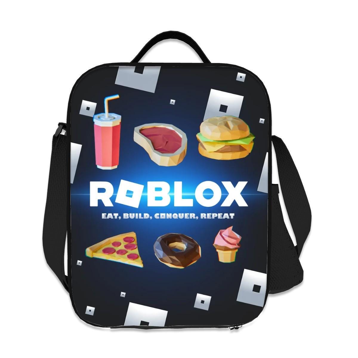 Roblox Kids Lunch Bag, Insulated School Lunchbox, Gaming Themed Lunch Bag for Boys and Girls