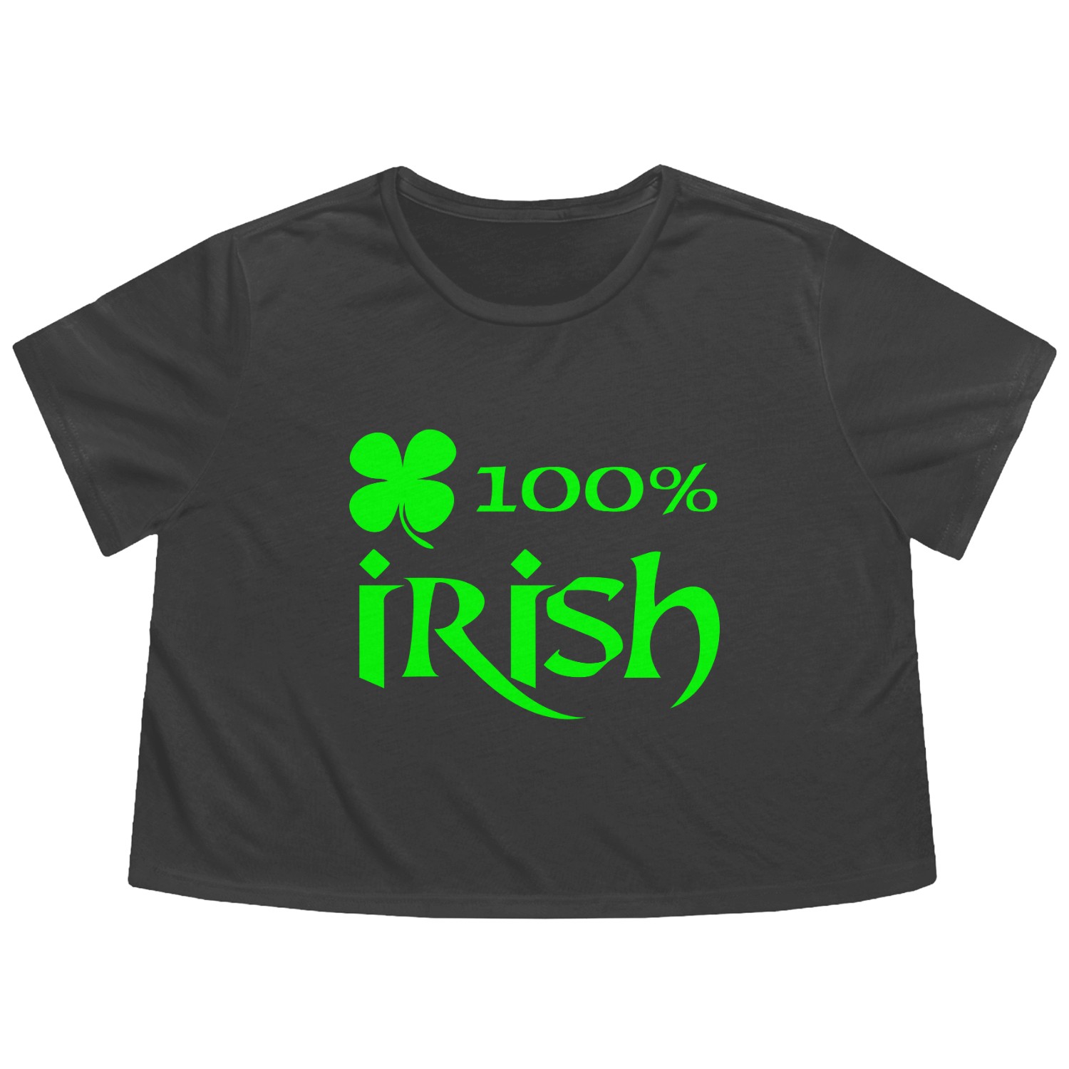100 percent irish Flowy Cropped Tees