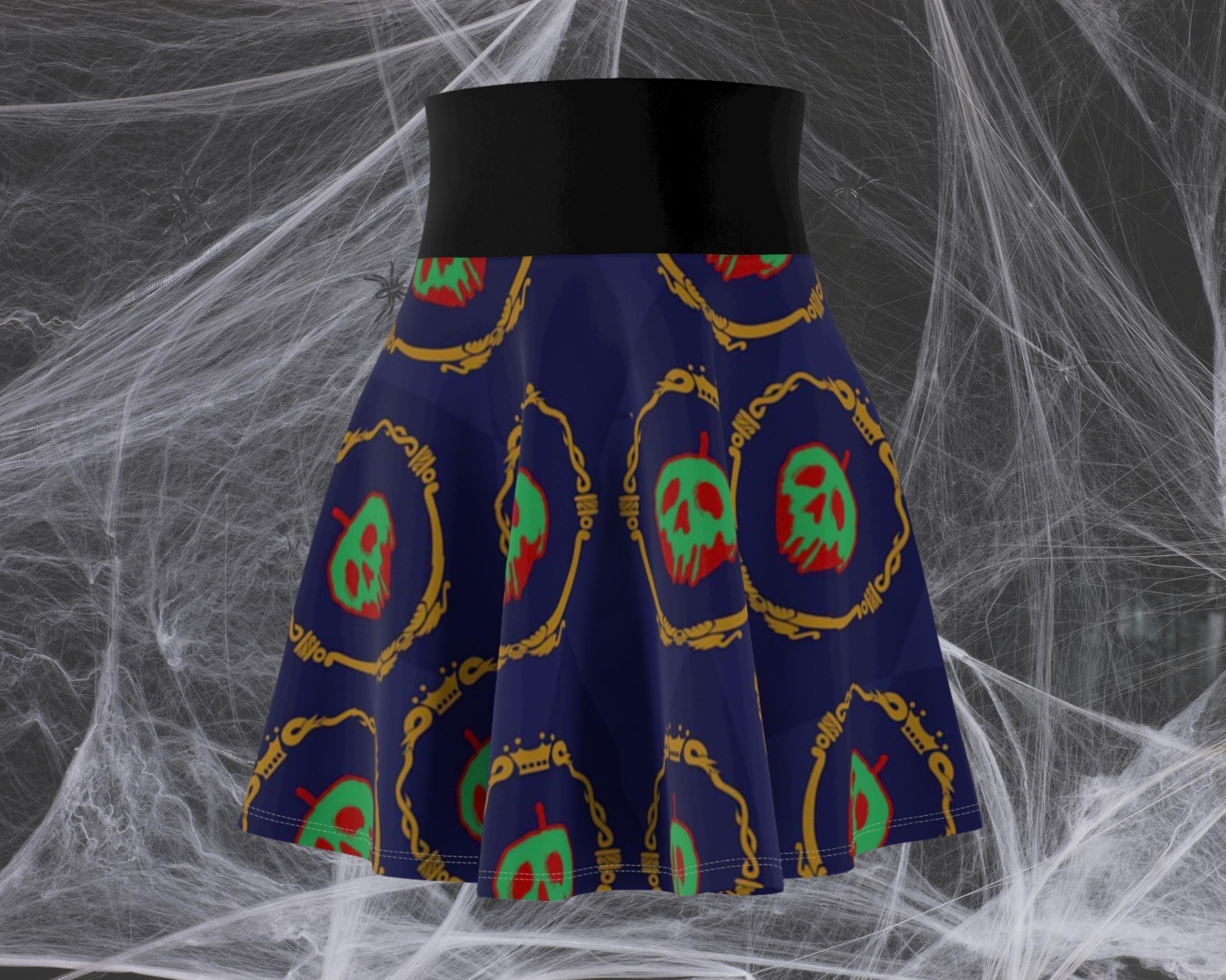 Poison Apple Running Skirt | Halloween Running Skirt | Magical Running Skirt | Women's Skater Skirt