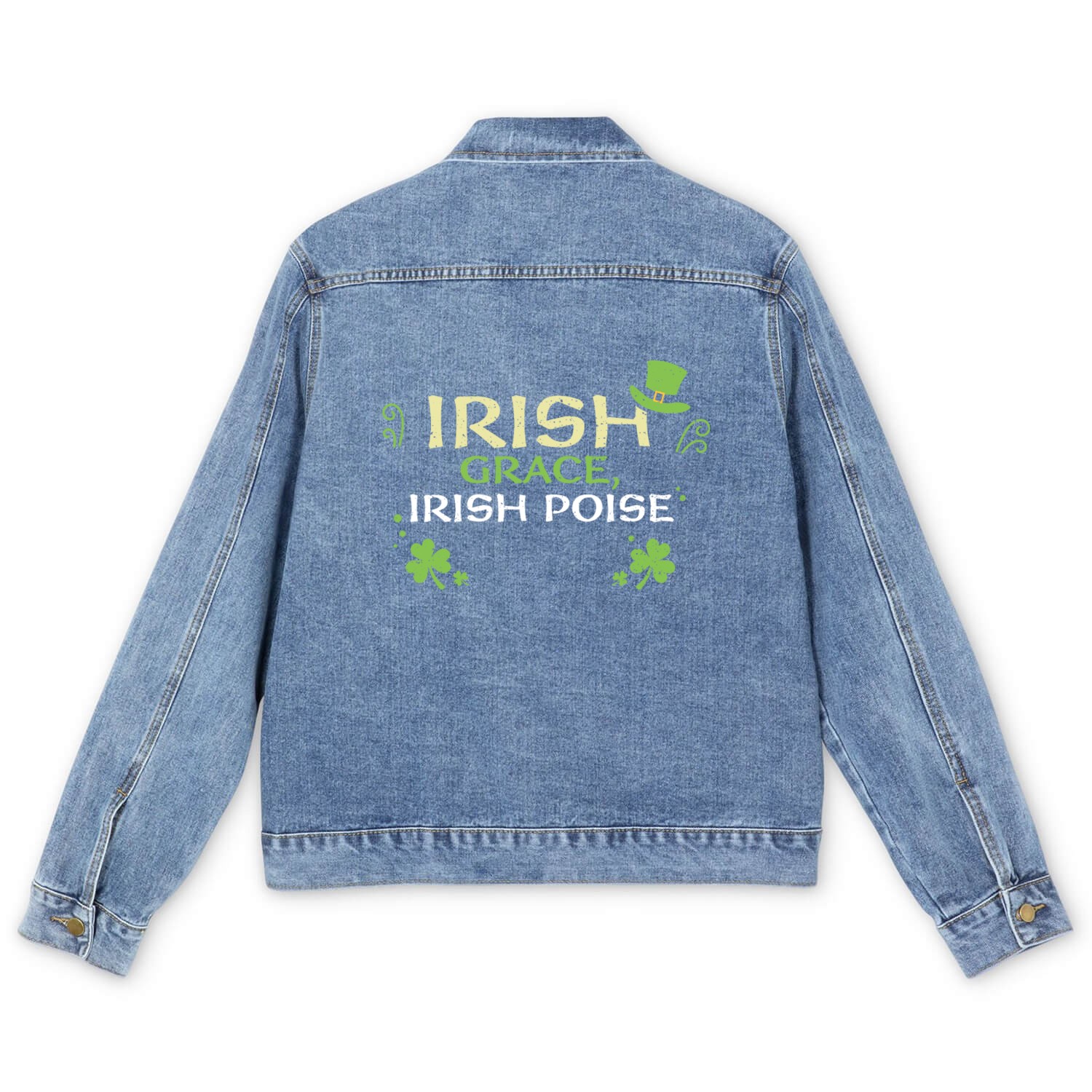 Irish grace, Irish poise Men's Denim Jackets