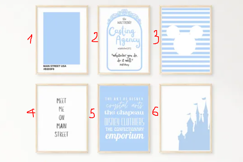 Main Street USA Nursery Decor Printable Wall art, Blue Nursery print, minimalist, Inspirational modern