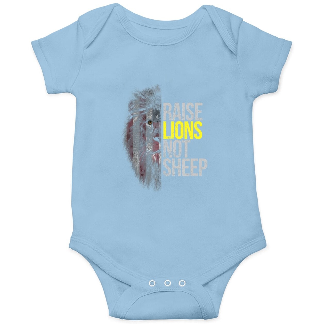 Raise Lions Not Sheep Fearless Lion Baby Bodysuit