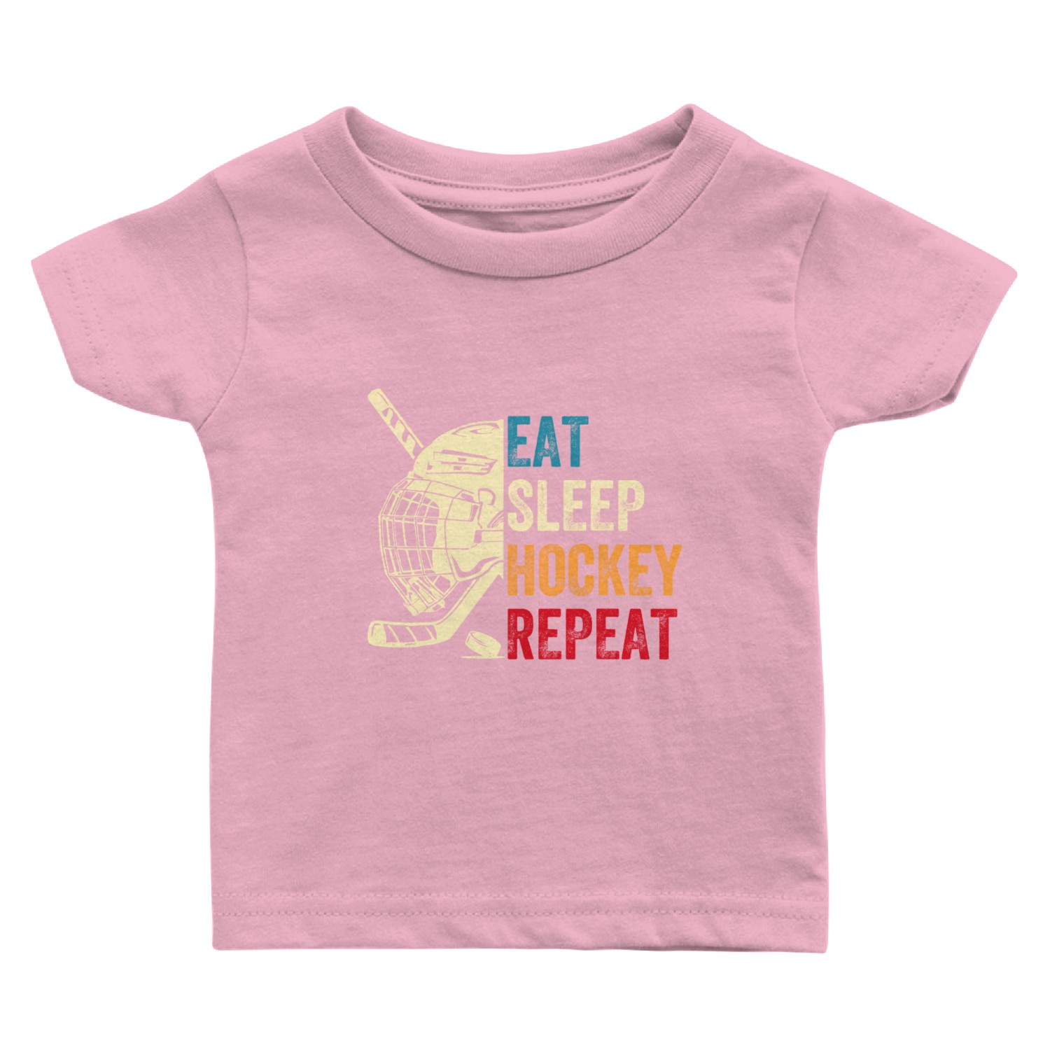 Eat Sleep Hockey Repeat Kids Adult Ice Hockey Baby T Shirts